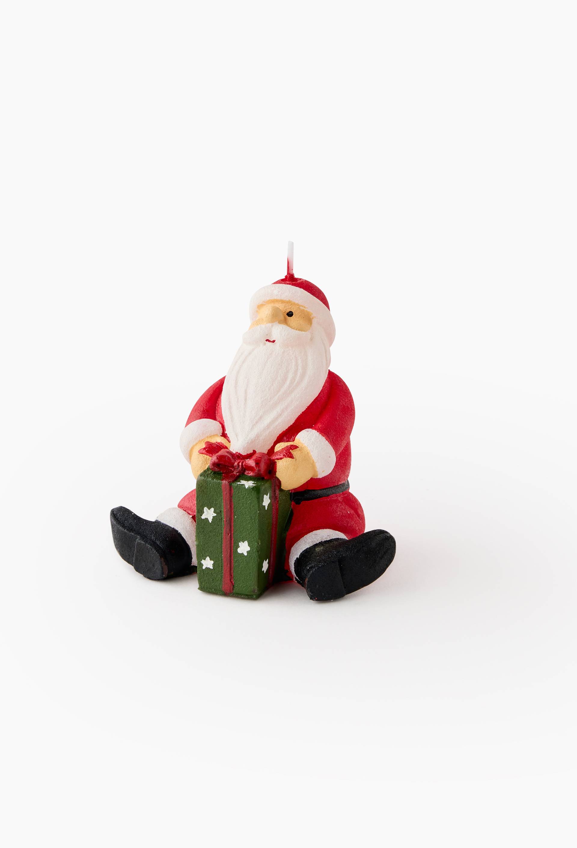 Bougie PN avec cadeau noel vert, 7x7x7.5cm, en cire, Rouge, large image number 0