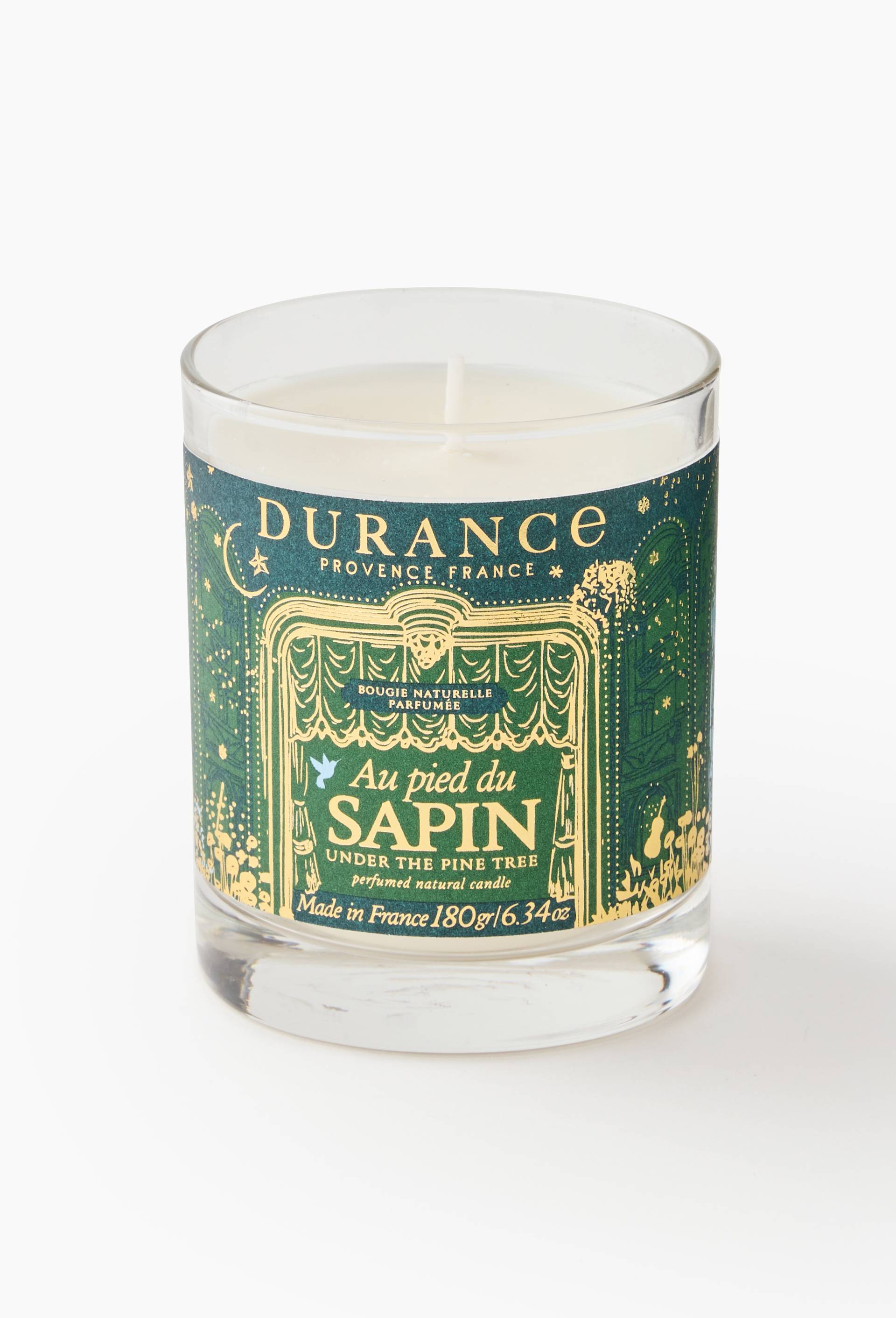 Bougie dans verre Parfum&eacute;e 180 gr Au Pied du Sapin, Vert fonc&eacute;, large image number 0