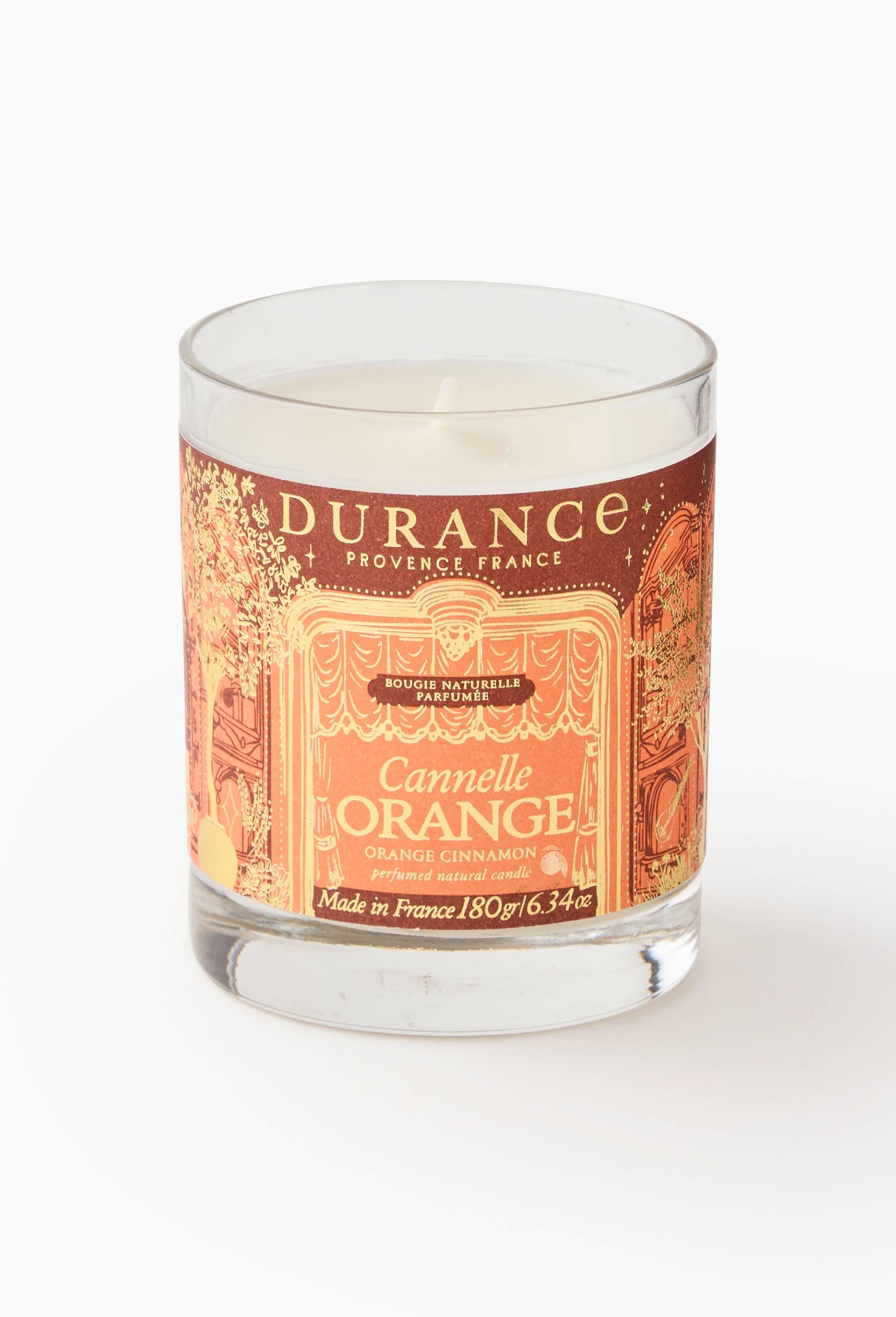 Bougie dans verre Parfum&eacute;e 180 gr cannelle orange, Orange fonc&eacute;, large image number 0