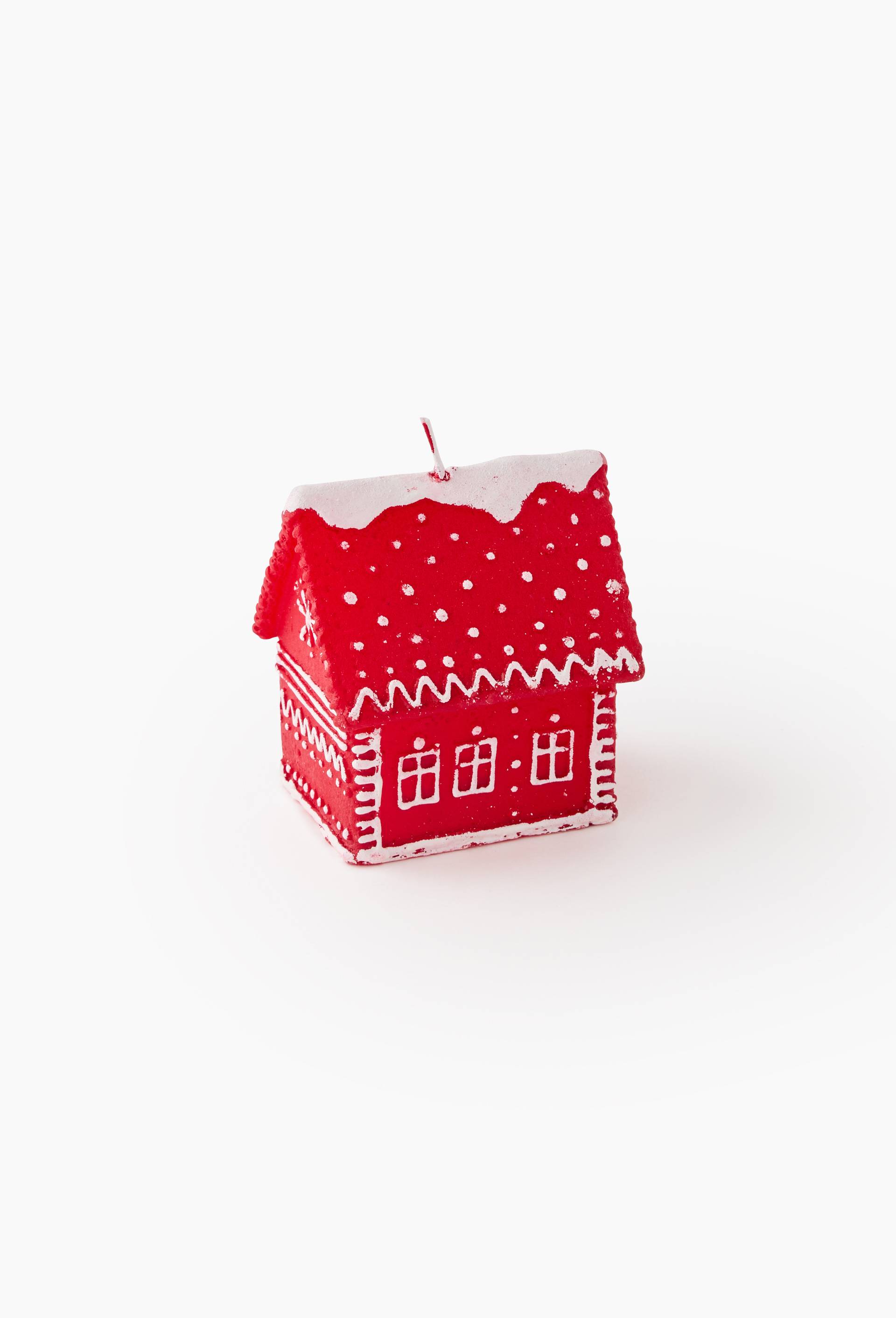 Bougie maison, 8x6x8.5 cm, en cire, Rouge, large image number 0