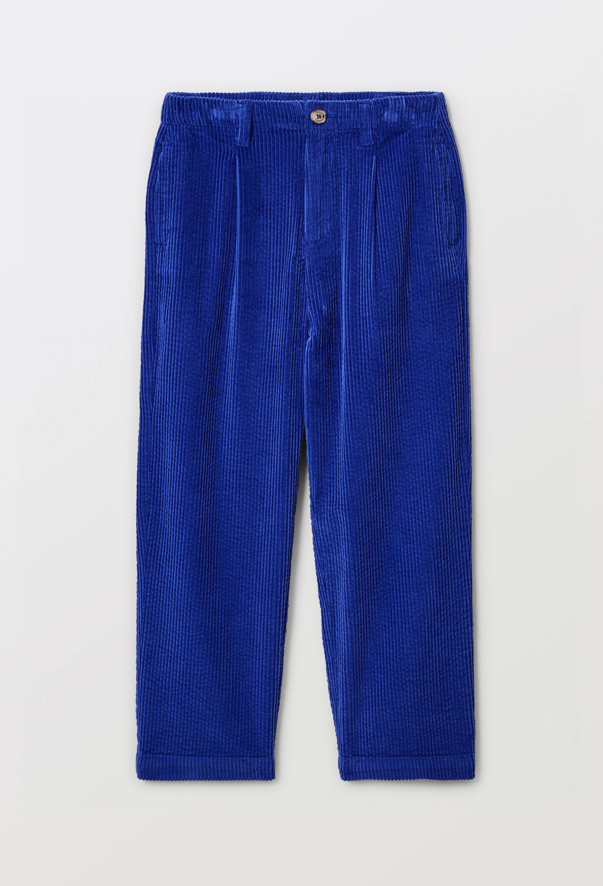 Pantalon large en velours, Bleu, large image number 2