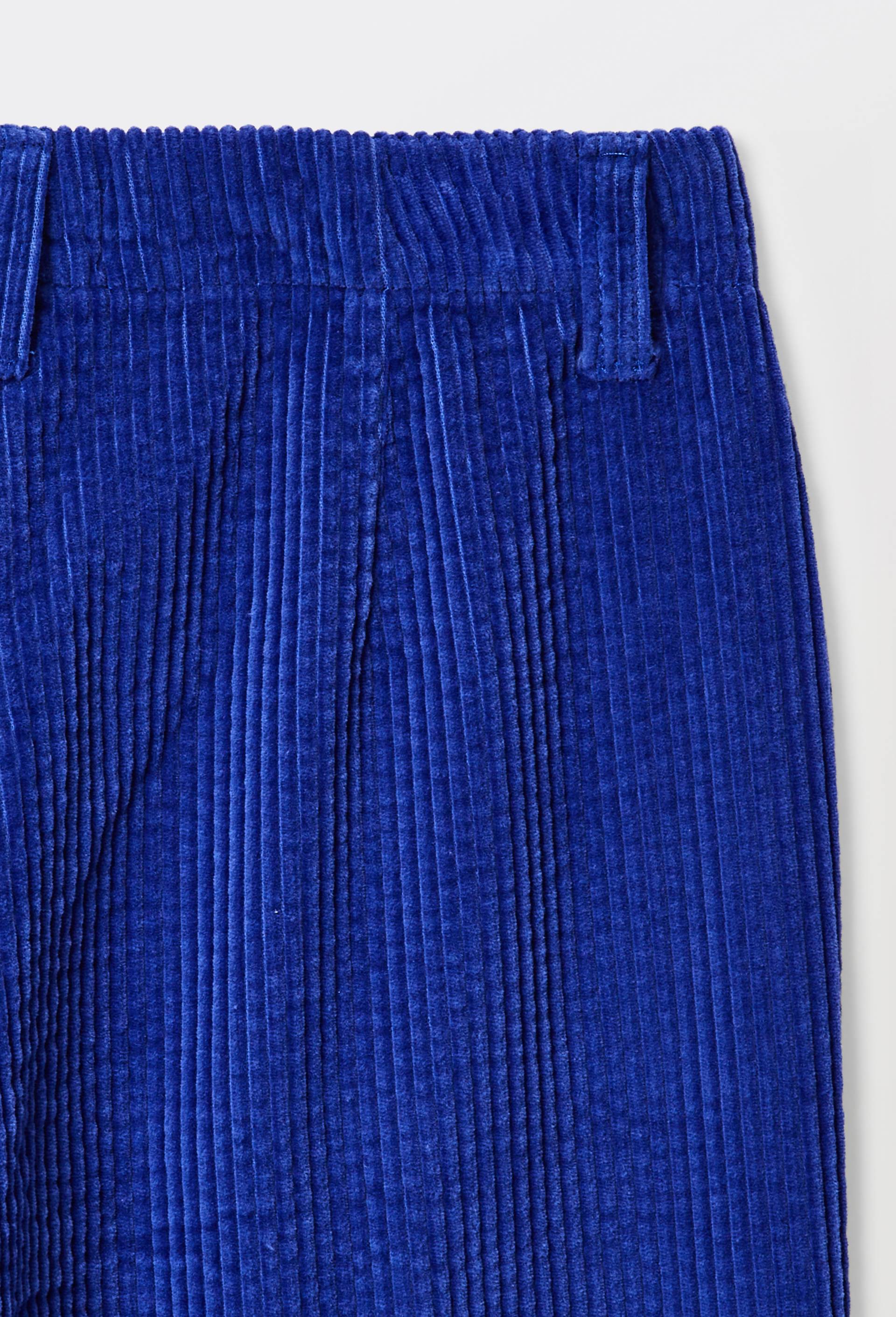 Pantalon large en velours, Bleu, large image number 5.0