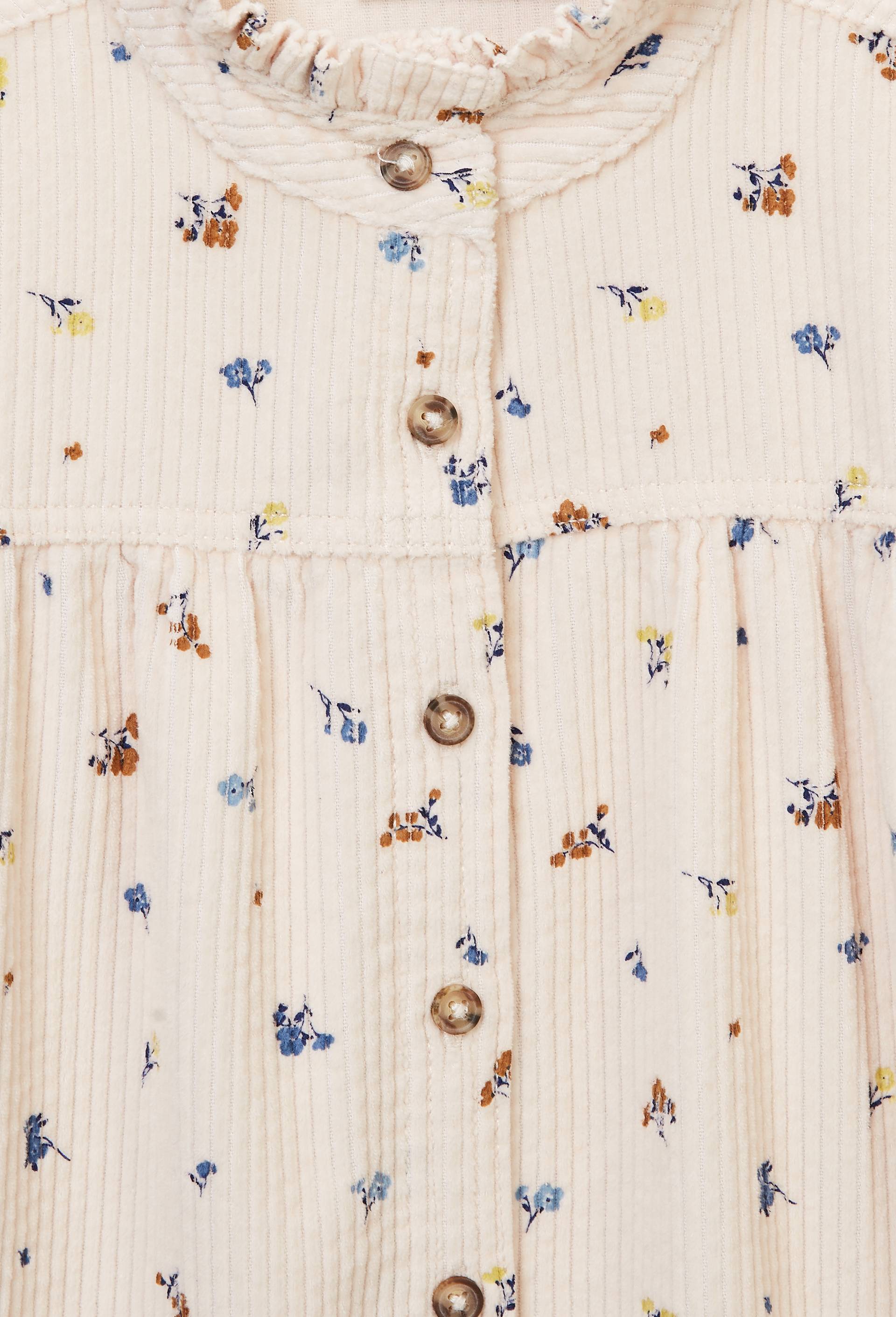 Blouse en velours c&ocirc;tel&eacute; imprim&eacute;e, Beige clair, large image number 2.0