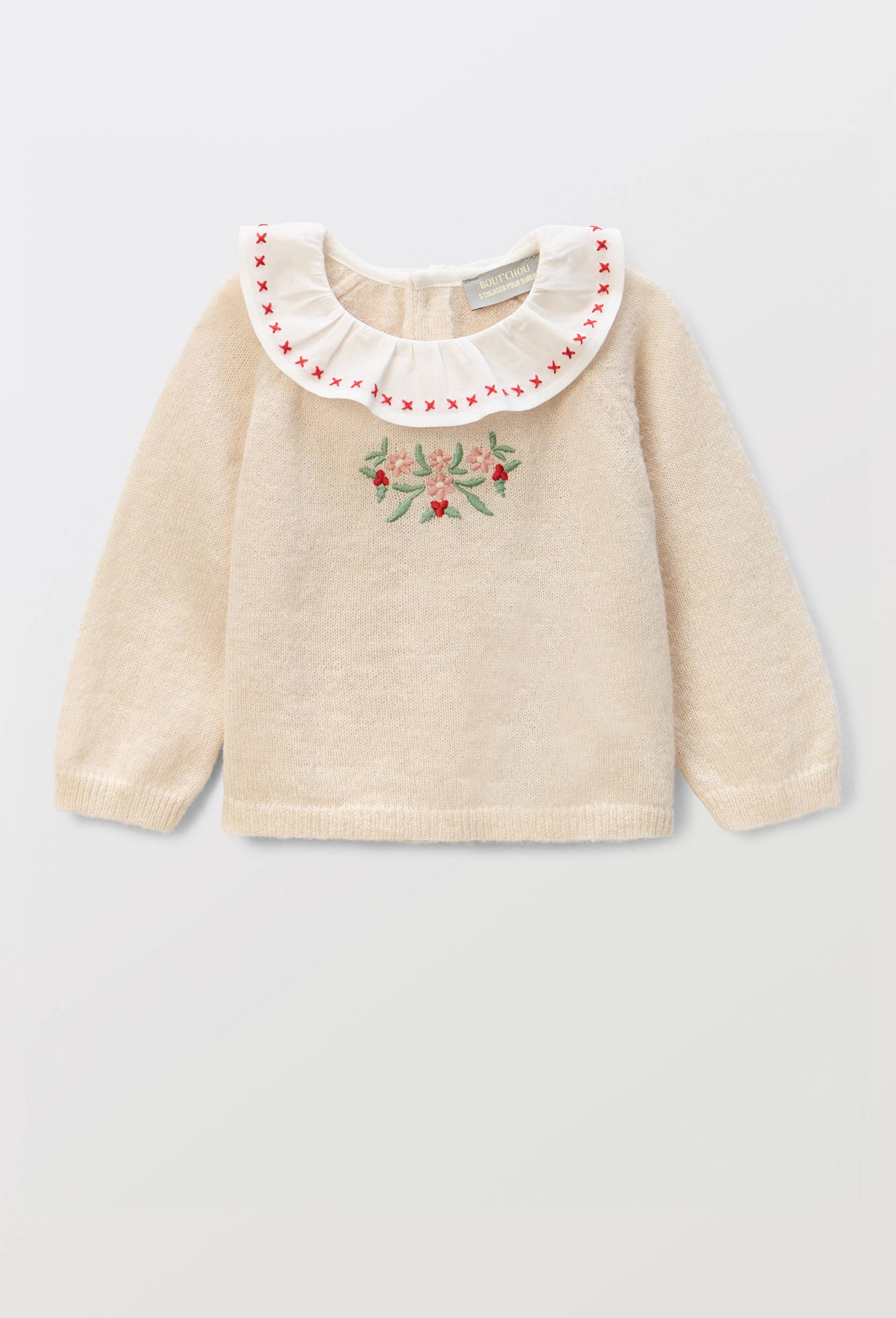 Ensemble tricot brod&eacute;, Beige, large image number 2.0