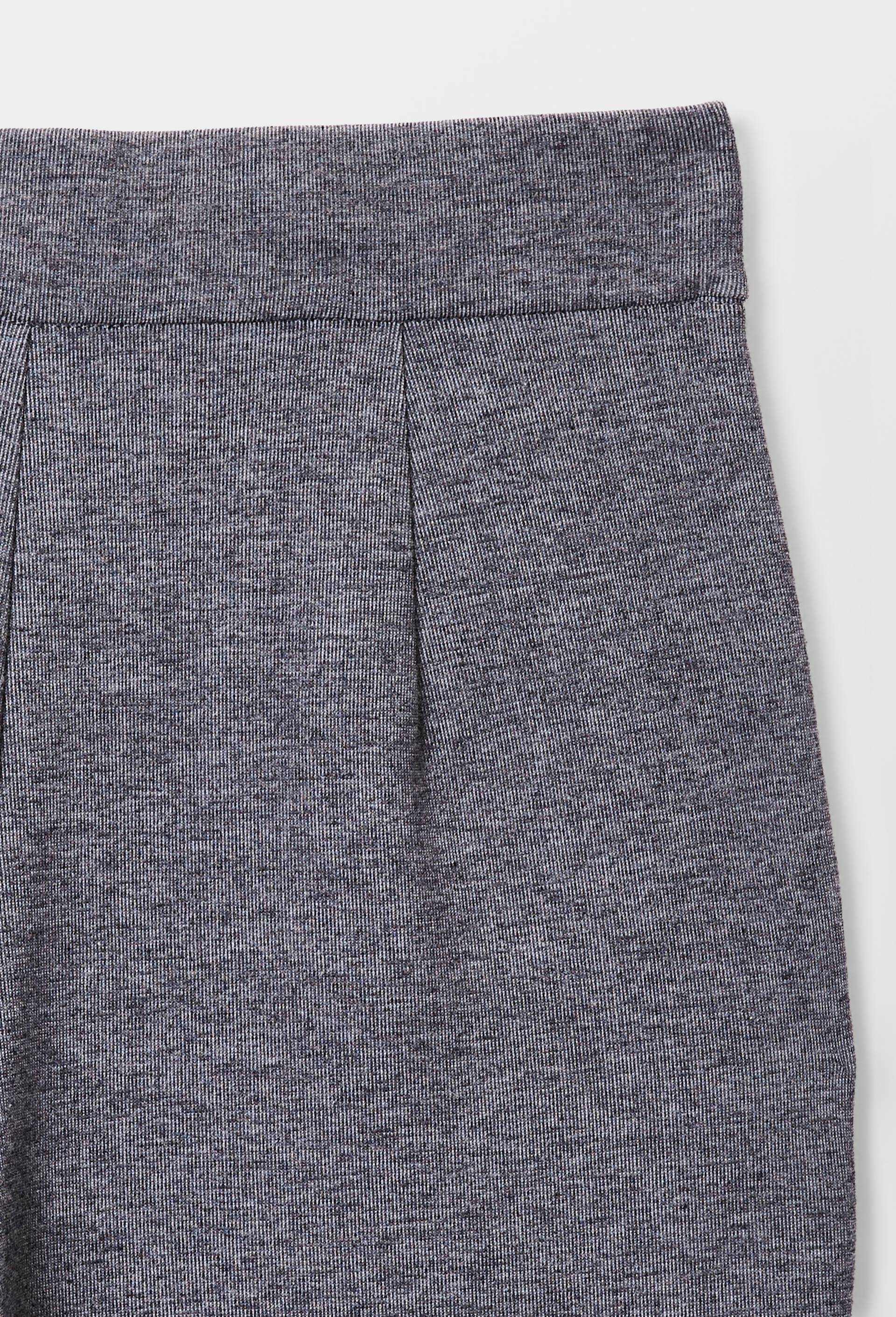 Pantalon uni en maille contenant du coton, Gris, large image number 4