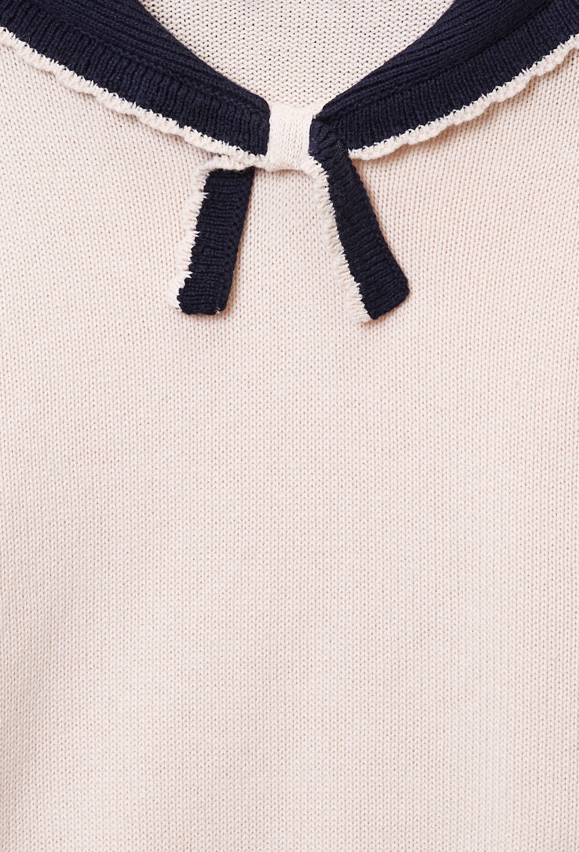 Pull col marin en laine et coton, Beige clair, large image number 3.0