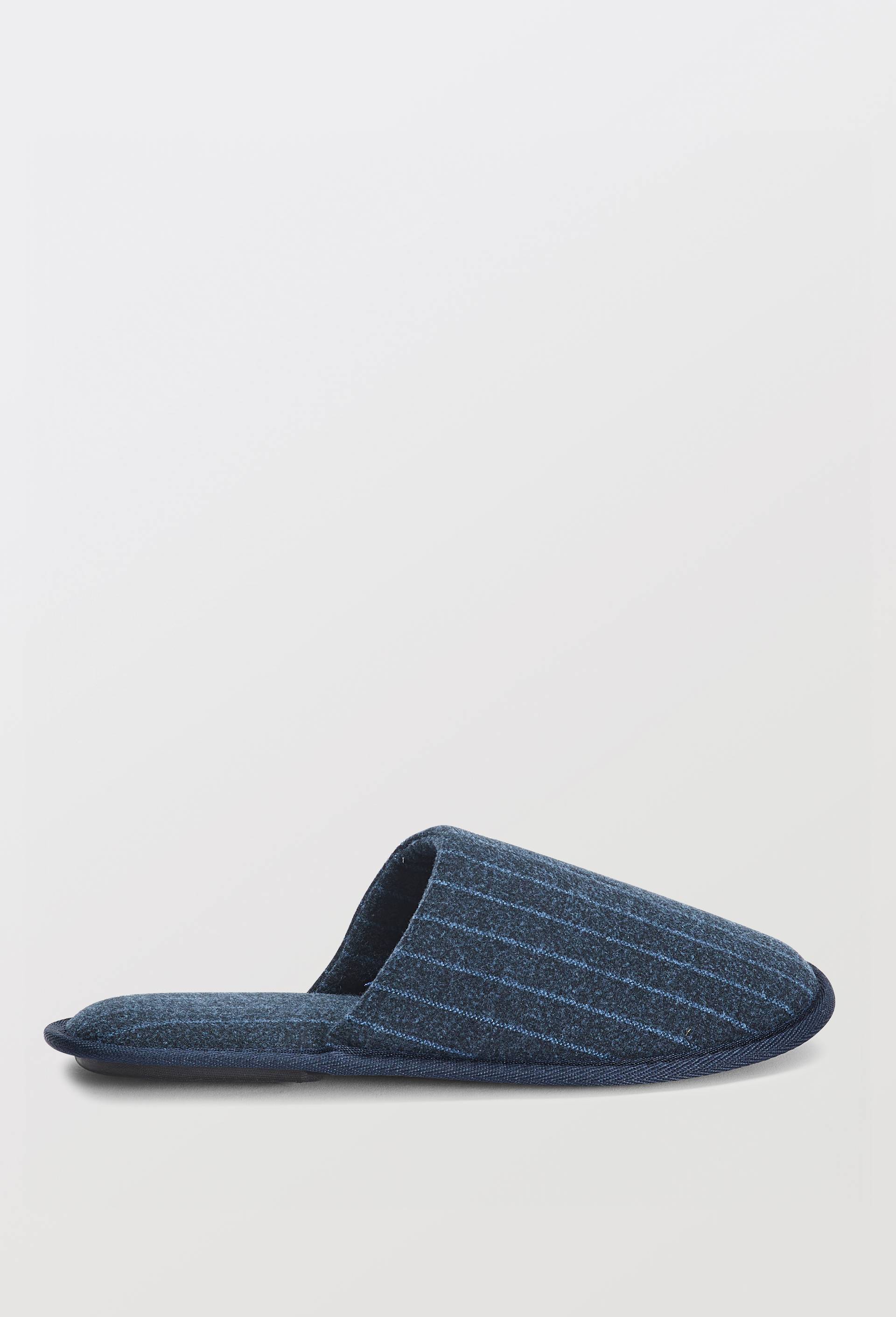 Mules ray&eacute;es, Bleu fonc&eacute;, large image number 1.0