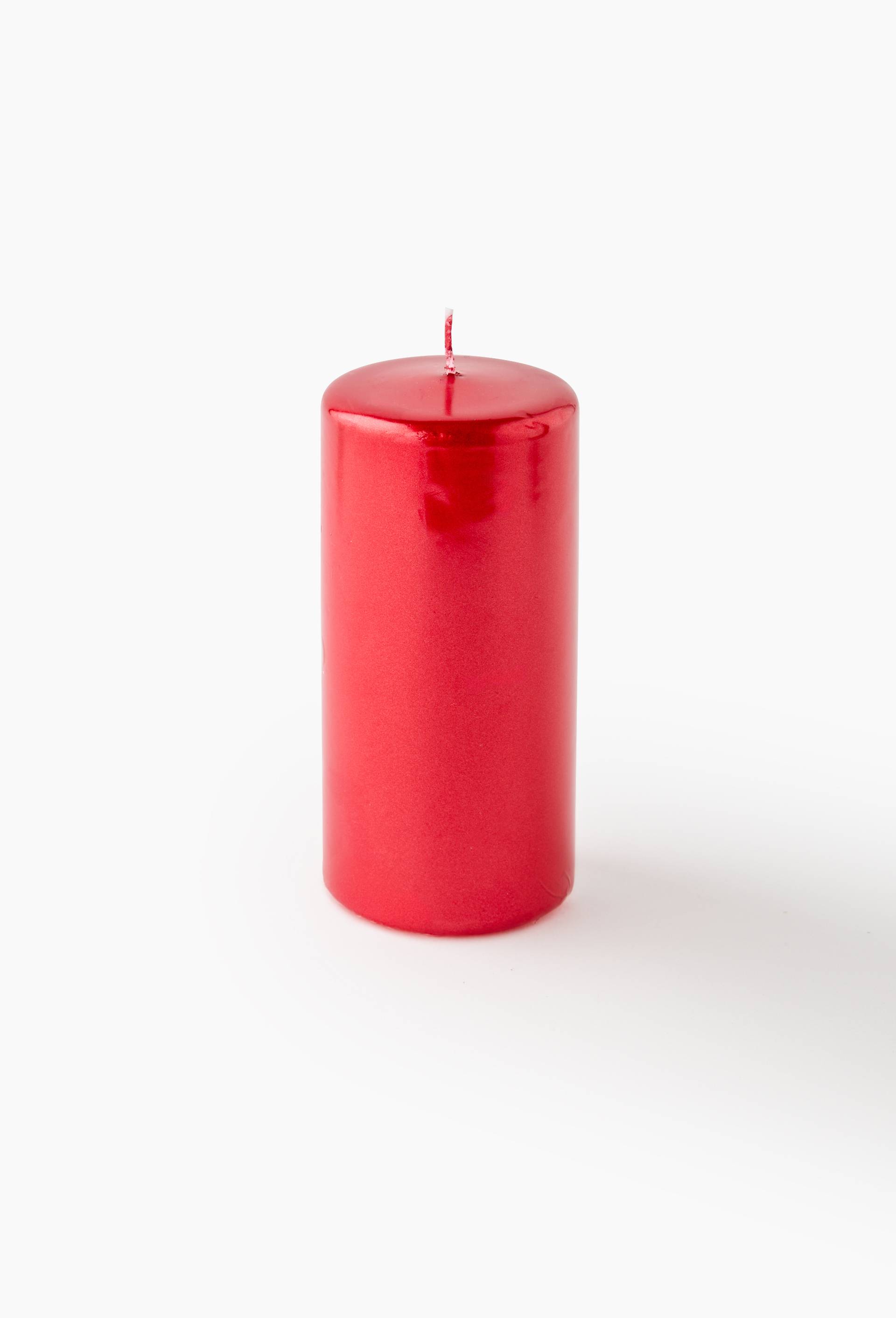 Bougie, 6x13cm, en cire, Rouge, large image number 0