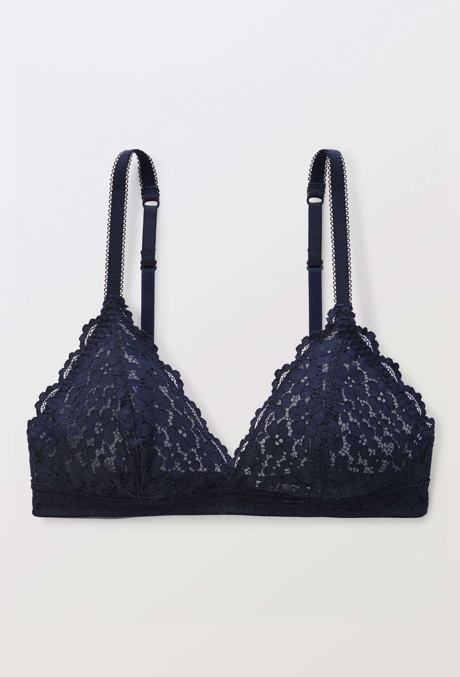 Soutien-gorge triangle CAMILLA en dentelle, Bleu fonc&eacute;, large image number 3