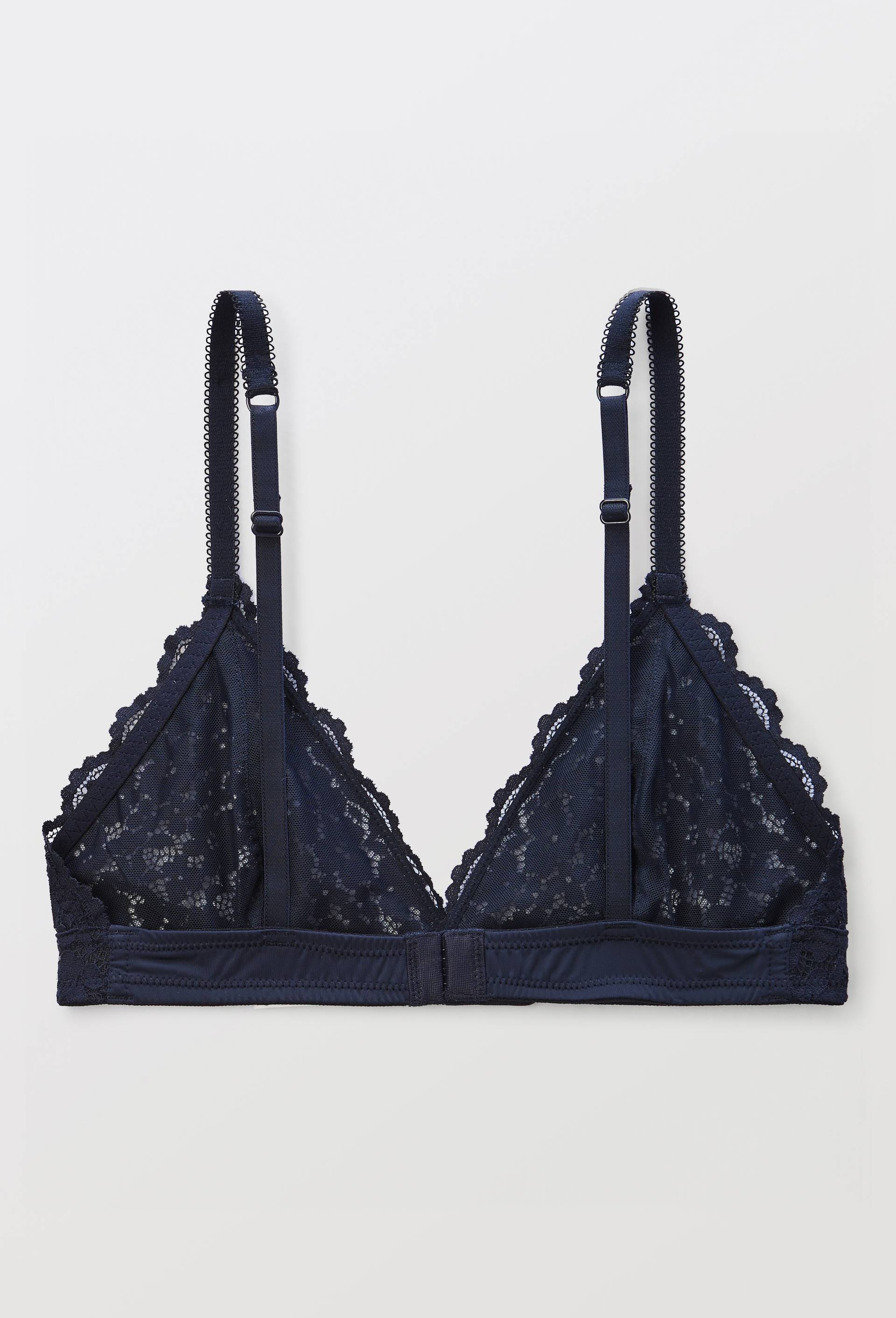 Soutien-gorge triangle CAMILLA en dentelle, Bleu fonc&eacute;, large image number 4.0