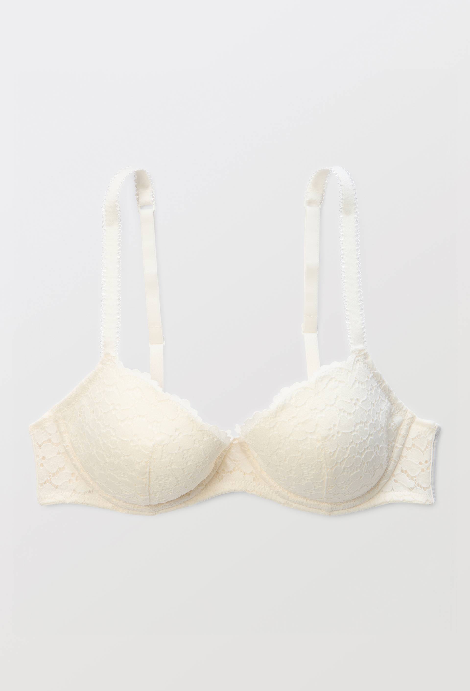 Soutien-gorge corbeille padd&eacute; CAMILLA en dentelle, Ecru, large image number 2