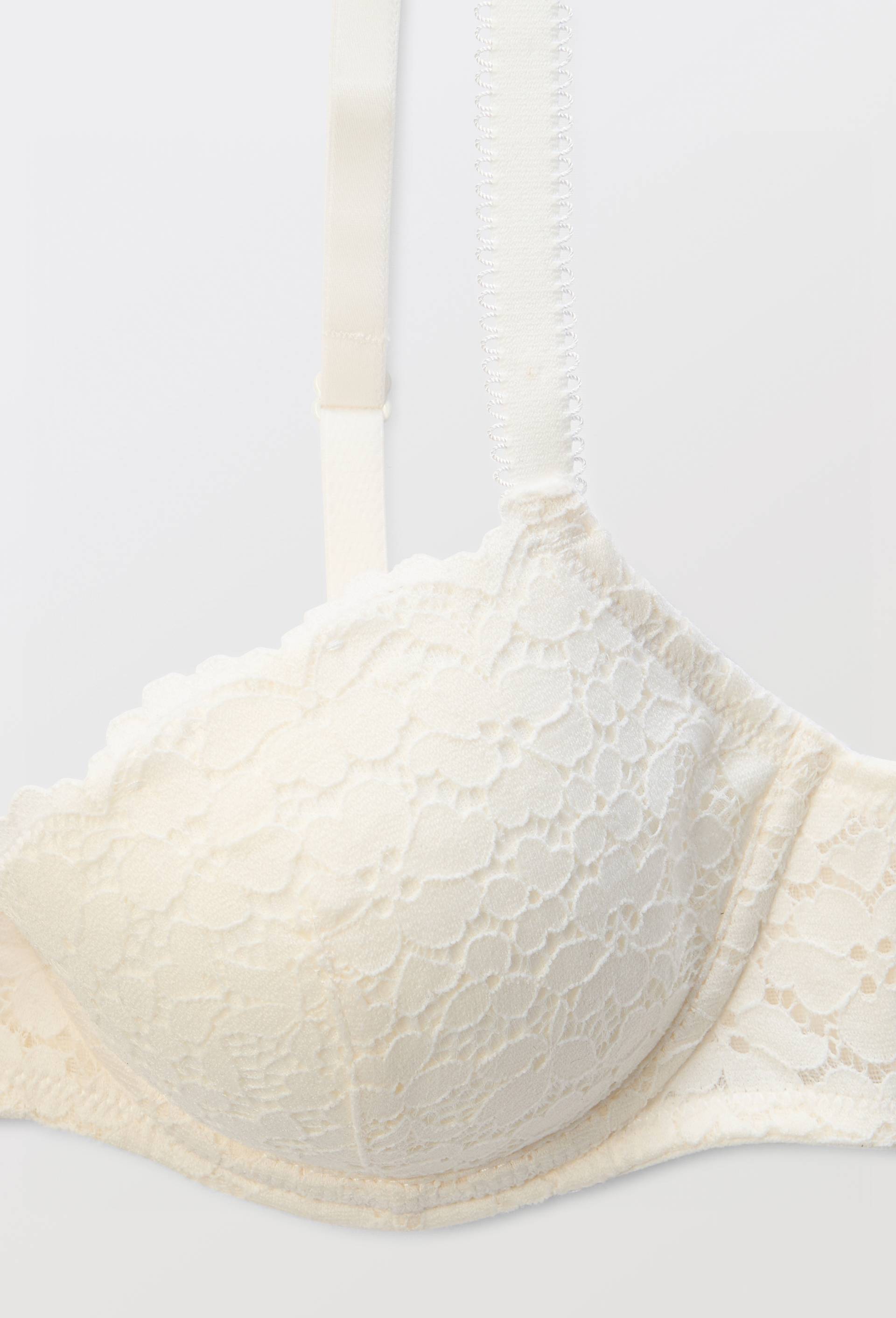 Soutien-gorge corbeille padd&eacute; CAMILLA en dentelle, Ecru, large image number 4.0