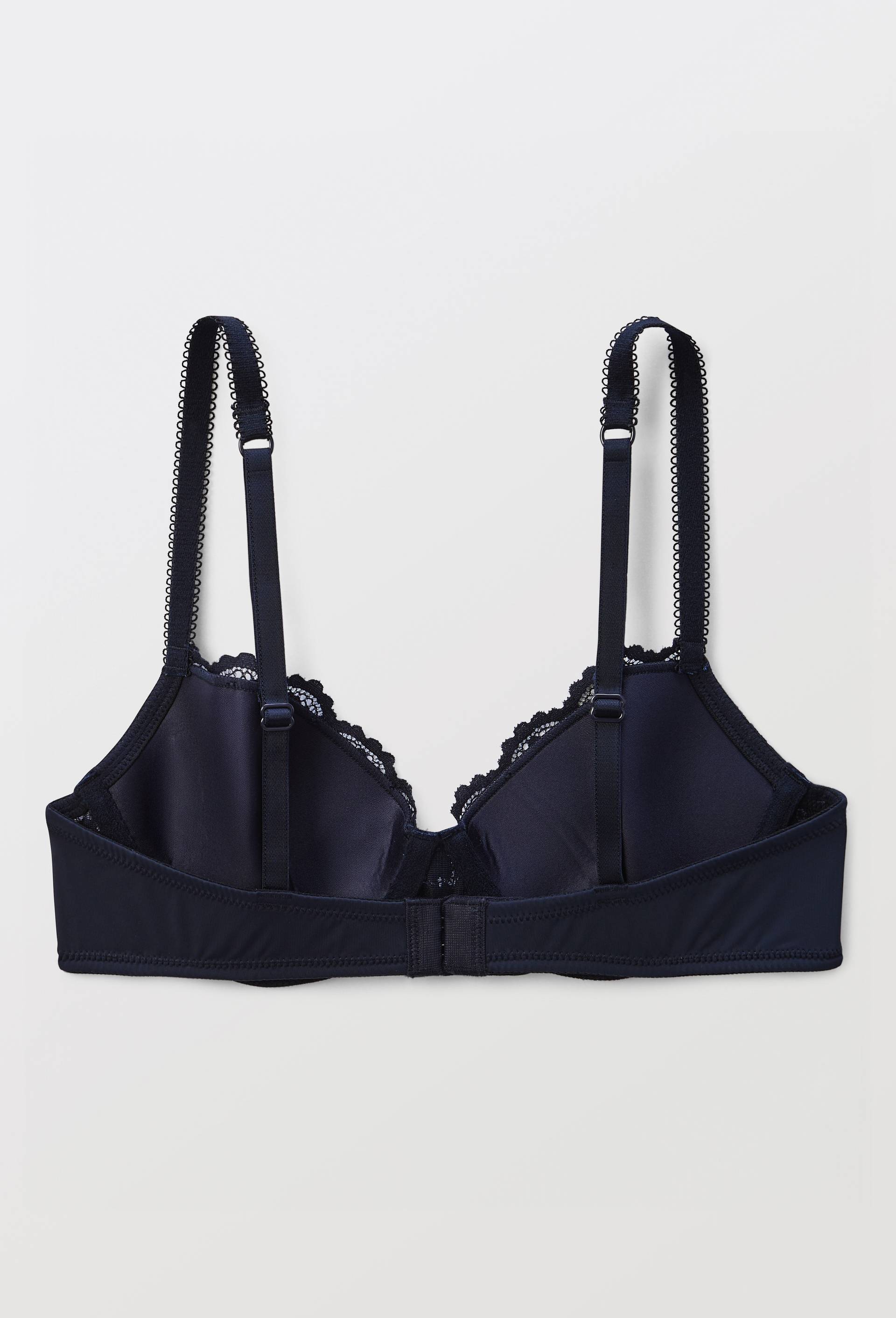 Soutien-gorge corbeille padd&eacute; CAMILLA en dentelle, Bleu fonc&eacute;, large image number 3