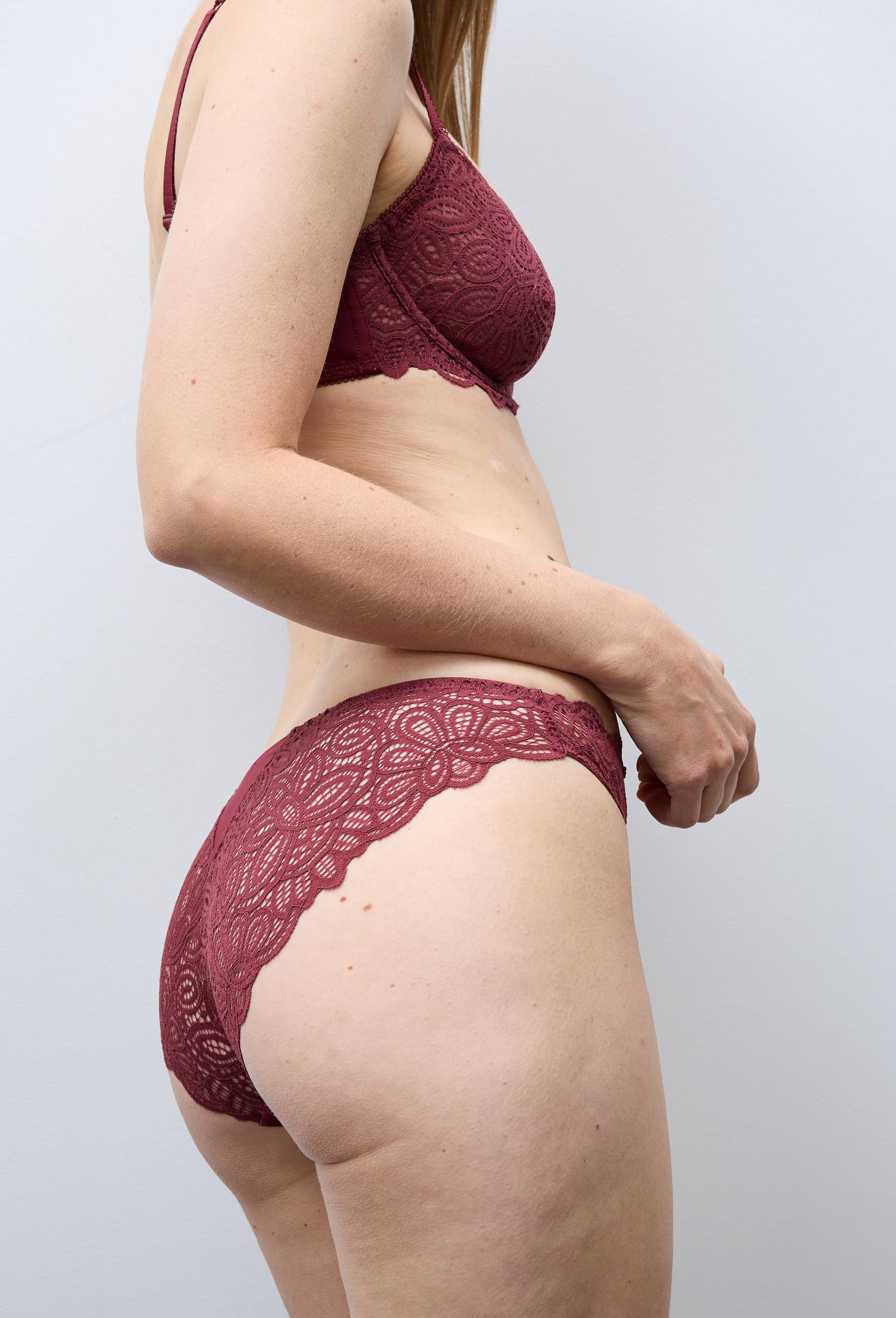 Culotte VERA en dentelle, Rouge fonc&eacute;, large image number 1.0