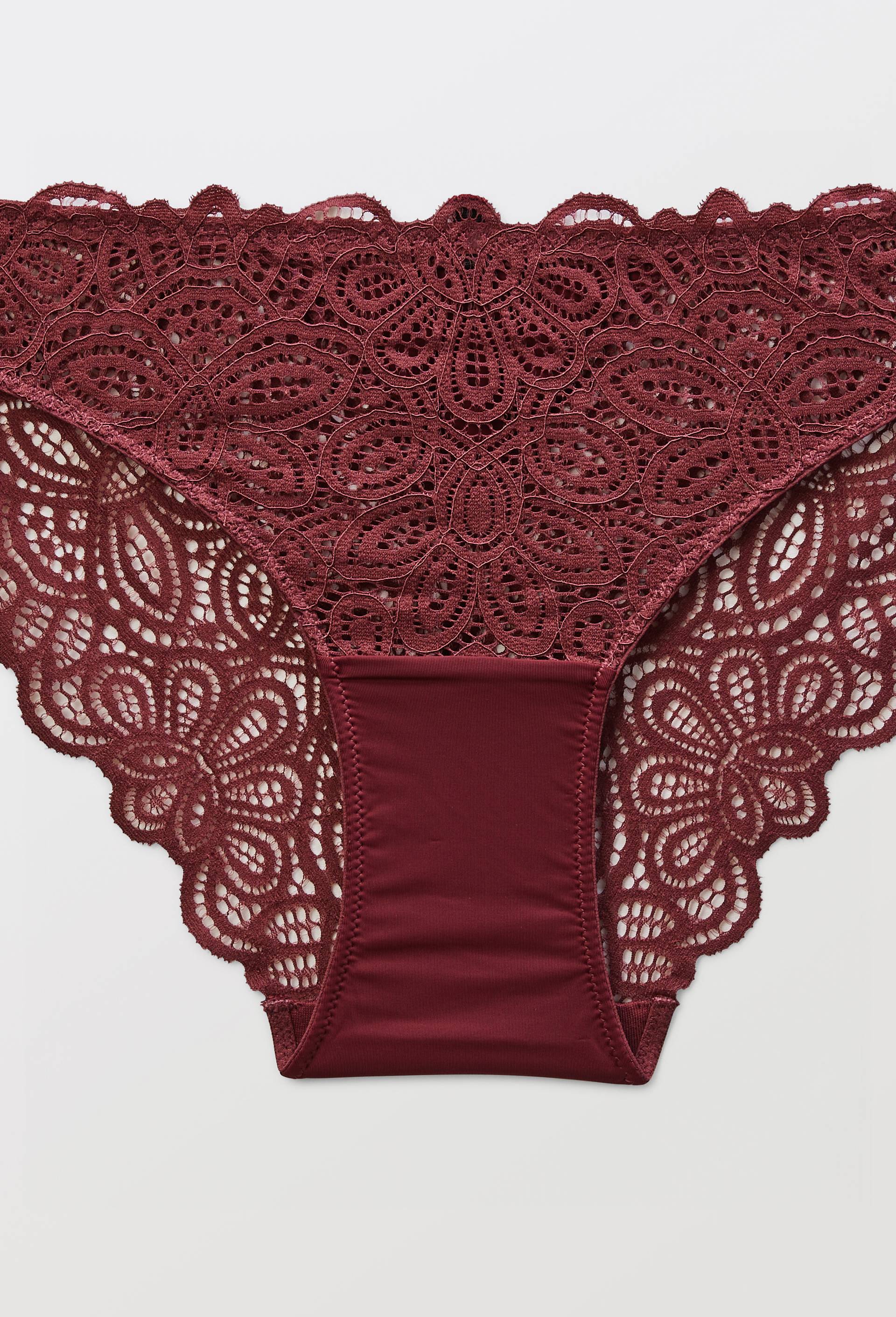 Culotte VERA en dentelle, Rouge fonc&eacute;, large image number 4.0