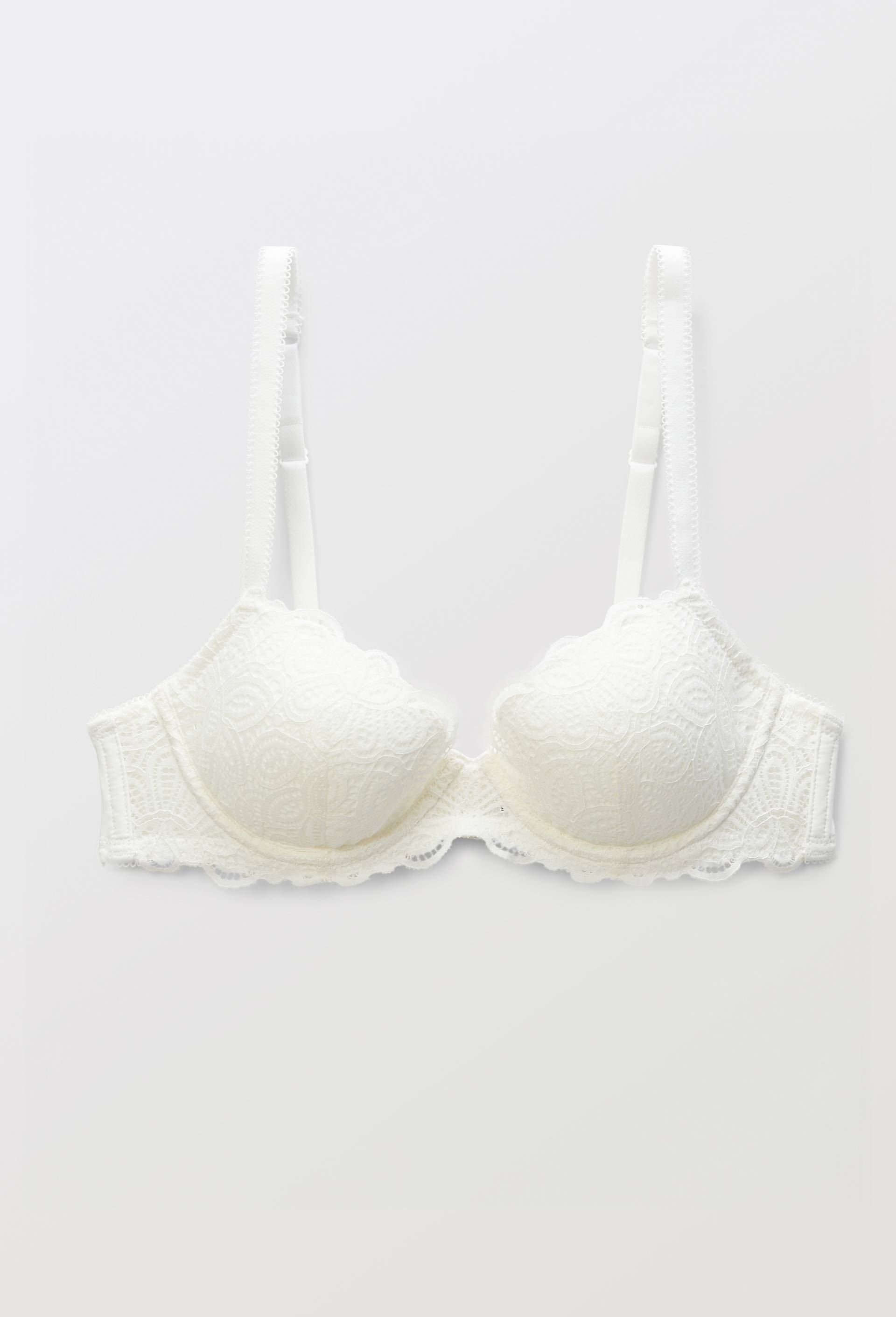Soutien-gorge corbeille padd&eacute; VERA en dentelle, Ecru, large image number 3.0