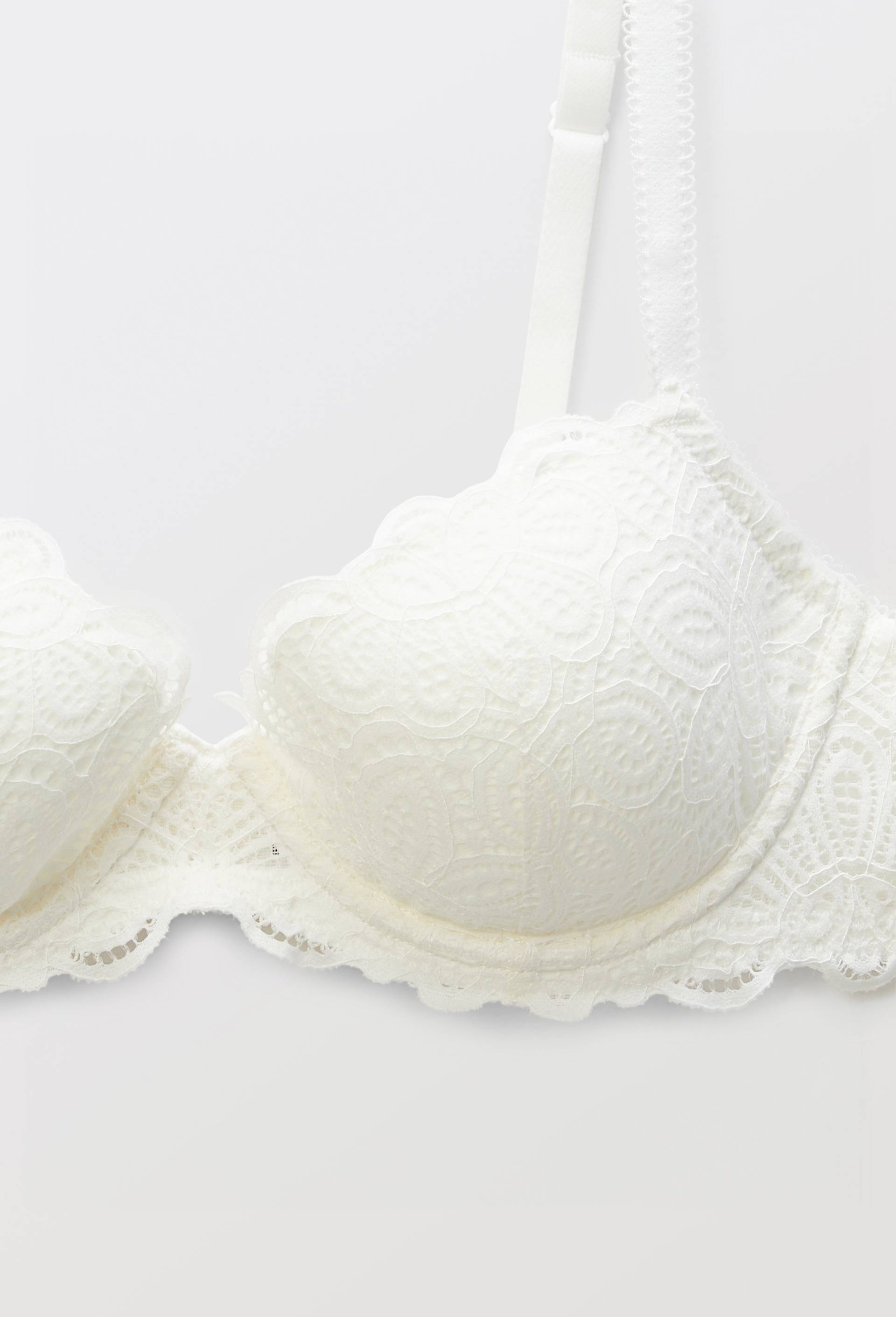 Soutien-gorge corbeille padd&eacute; VERA en dentelle, Ecru, large image number 5