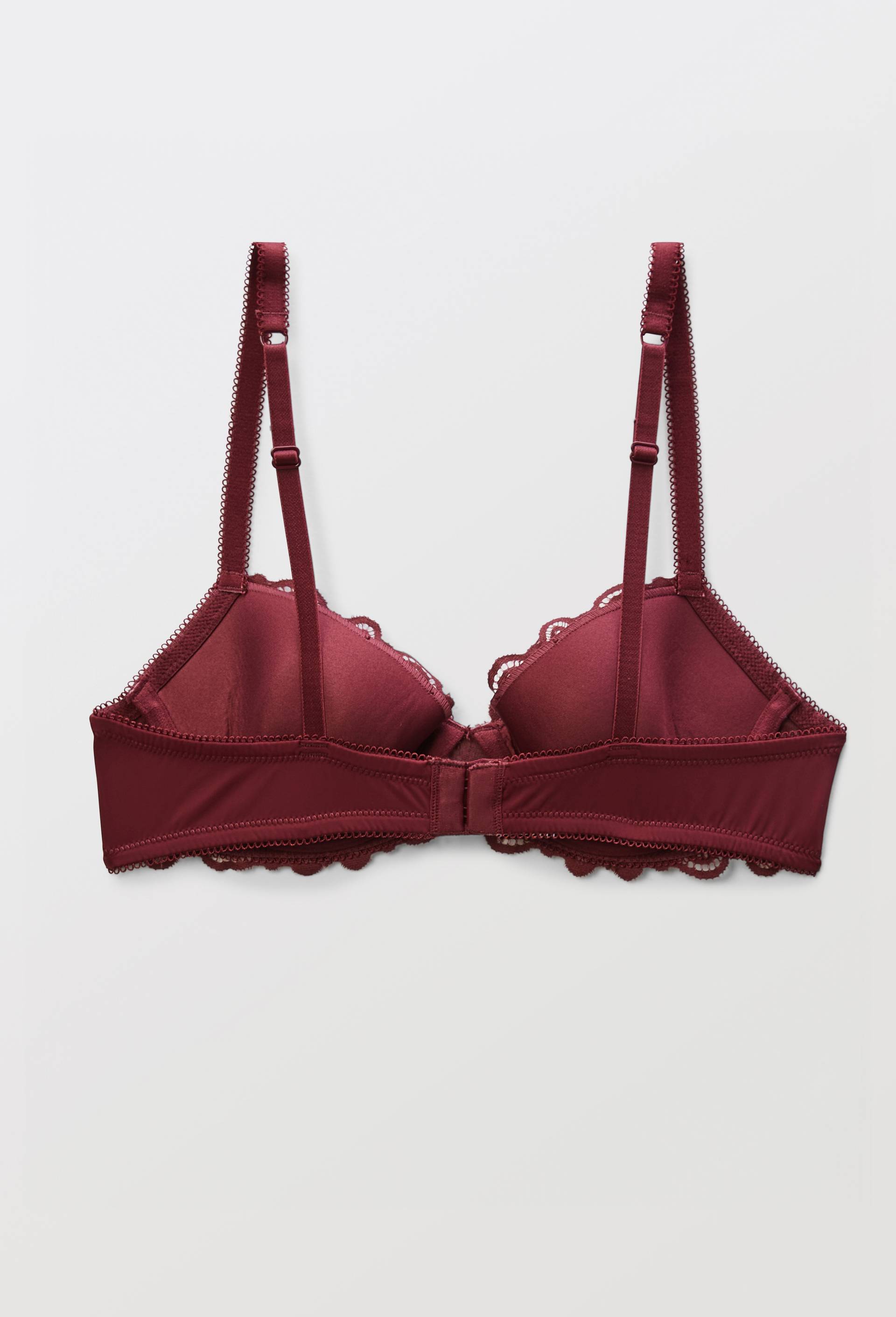Soutien-gorge corbeille padd&eacute; VERA en dentelle, Rouge fonc&eacute;, large image number 3.0