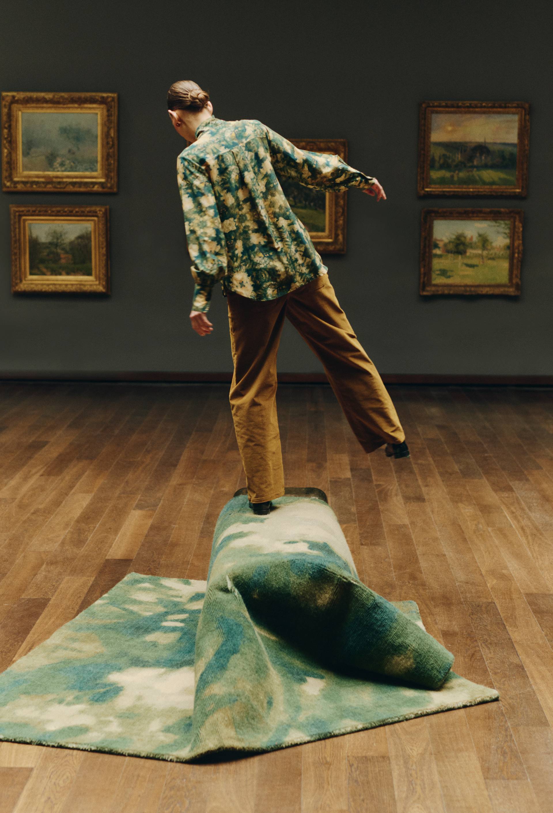 EXCLU WEB - Tapis, 180x200cm, en laine -  MUS&Eacute;E D'ORSAY x MONOPRIX, Vert, large image number 1