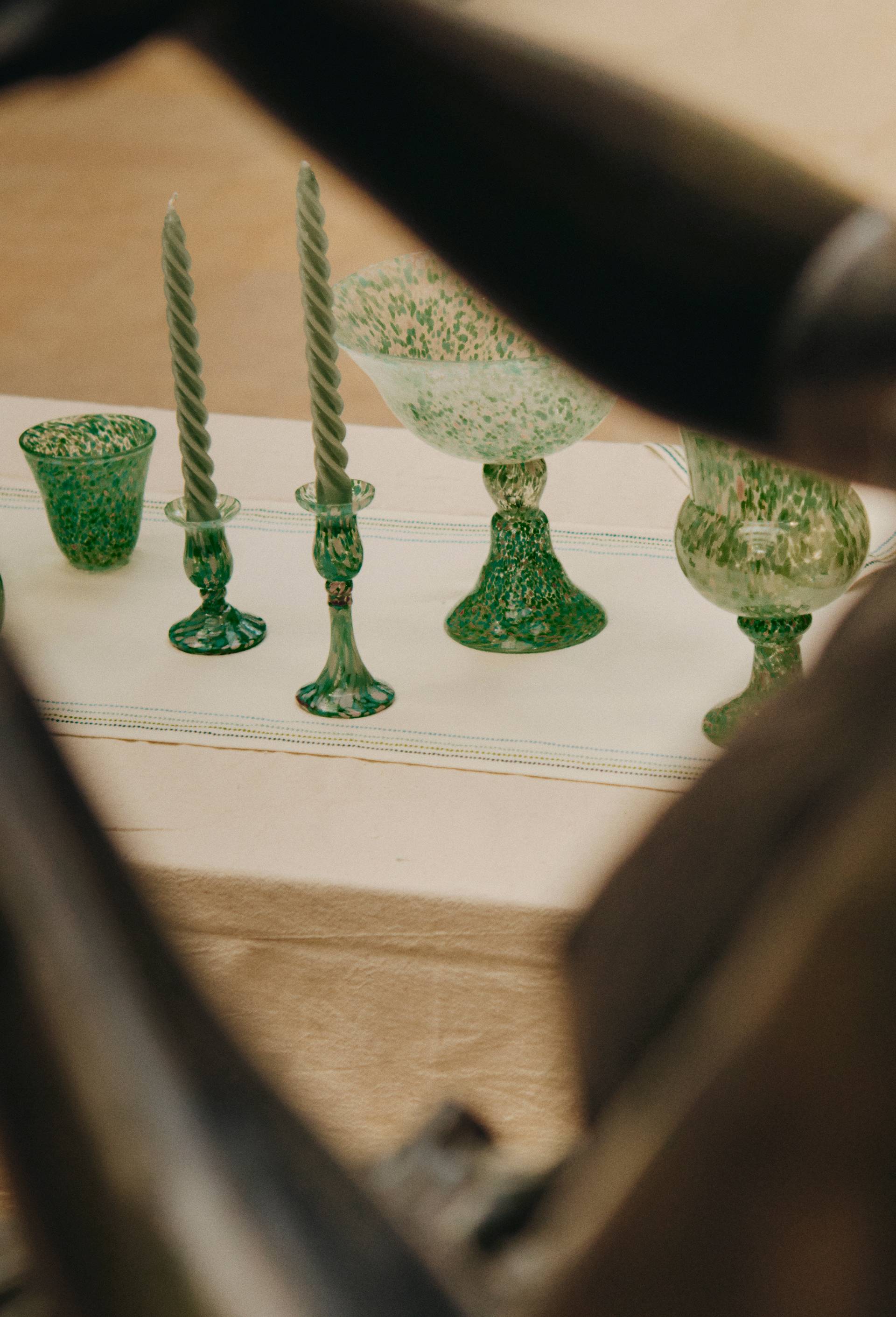 Bougeoir, 15x5x7cm, en verre - MUS&Eacute;E D'ORSAY x MONOPRIX, Vert, large image number 4.0