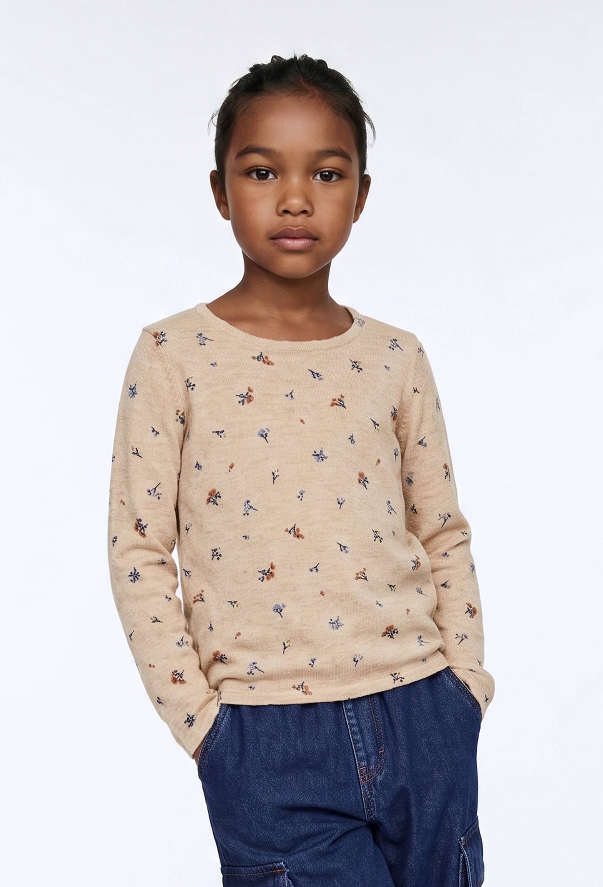 Pull imprim&eacute; en laine, Beige clair, large image number 1.0