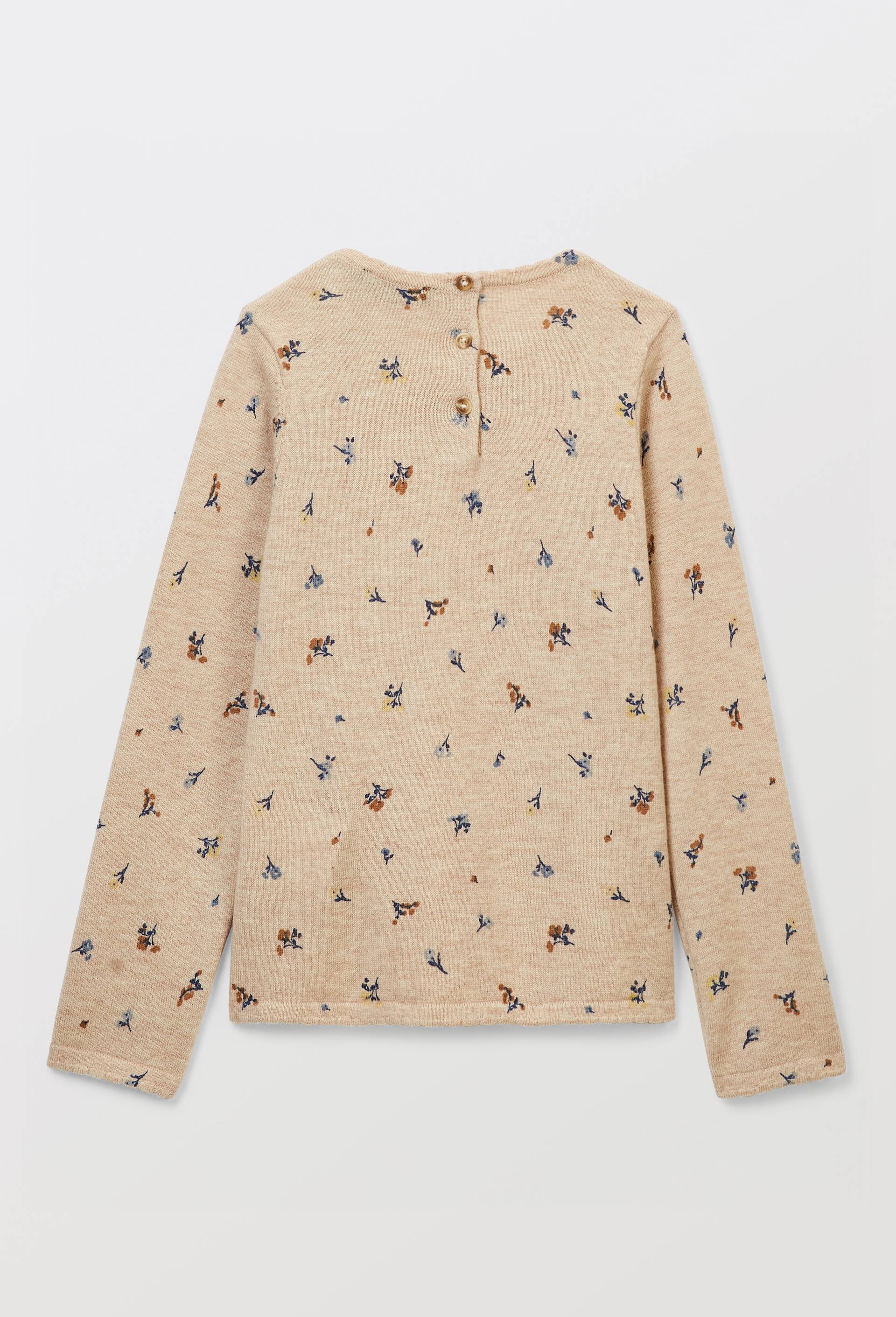 Pull imprim&eacute; en laine, Beige clair, large image number 3.0
