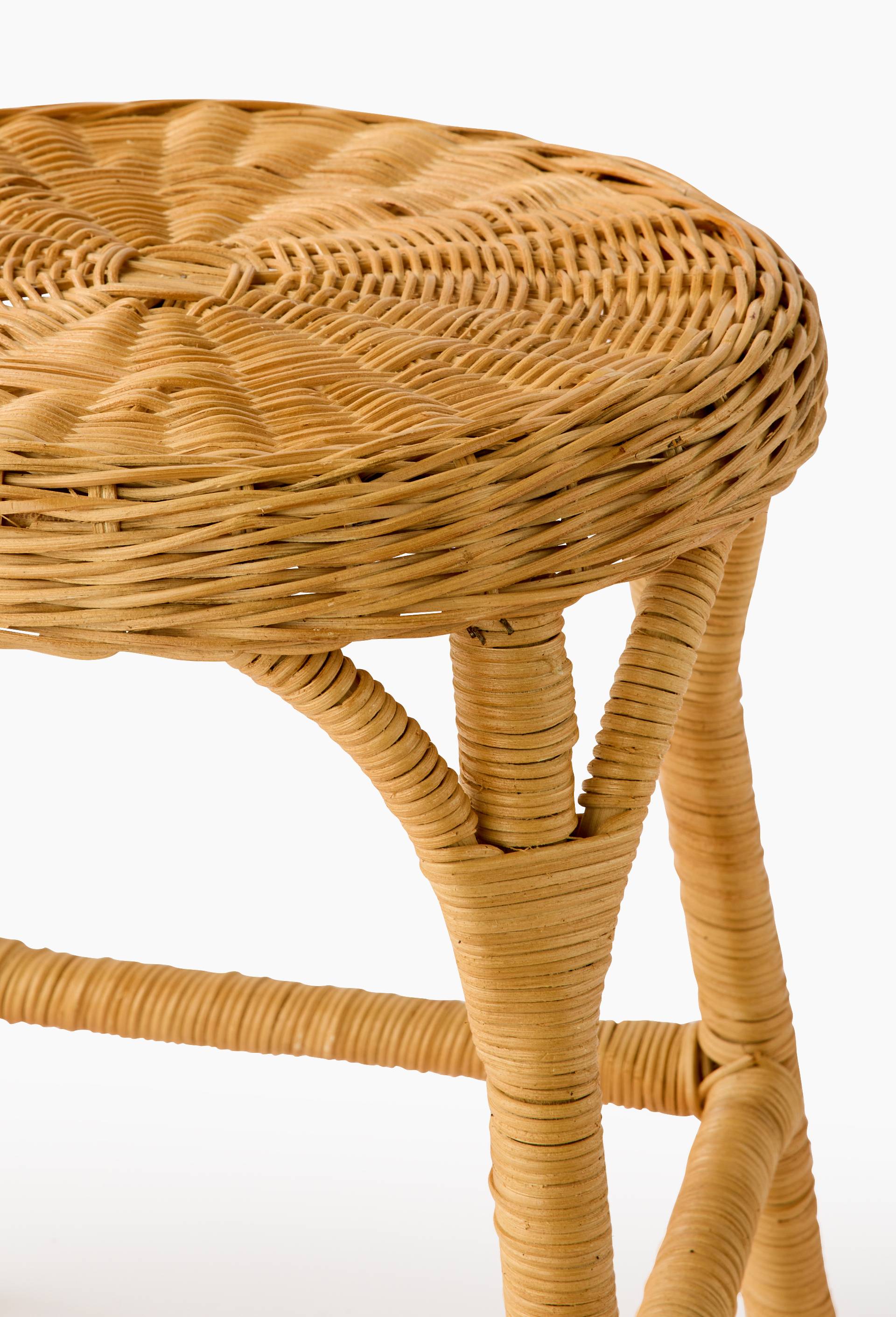 Tabouret, 35x45cm, en rotin - MUS&Eacute;E D'ORSAY x MONOPRIX, Beige, large image number 2.0