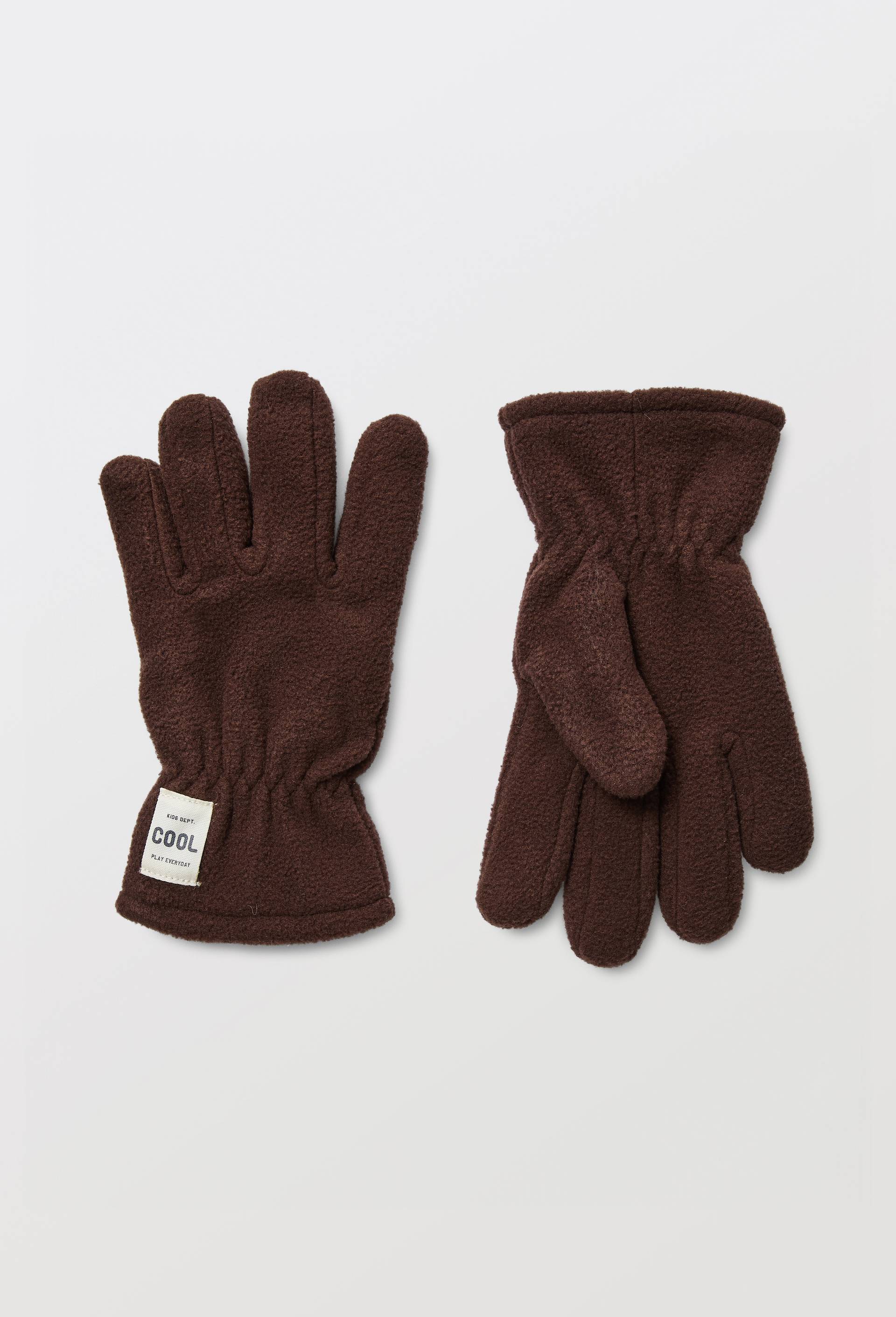 Gants polaire en mati&egrave;re recycl&eacute;e, Brun fonc&eacute;, large image number 0.0