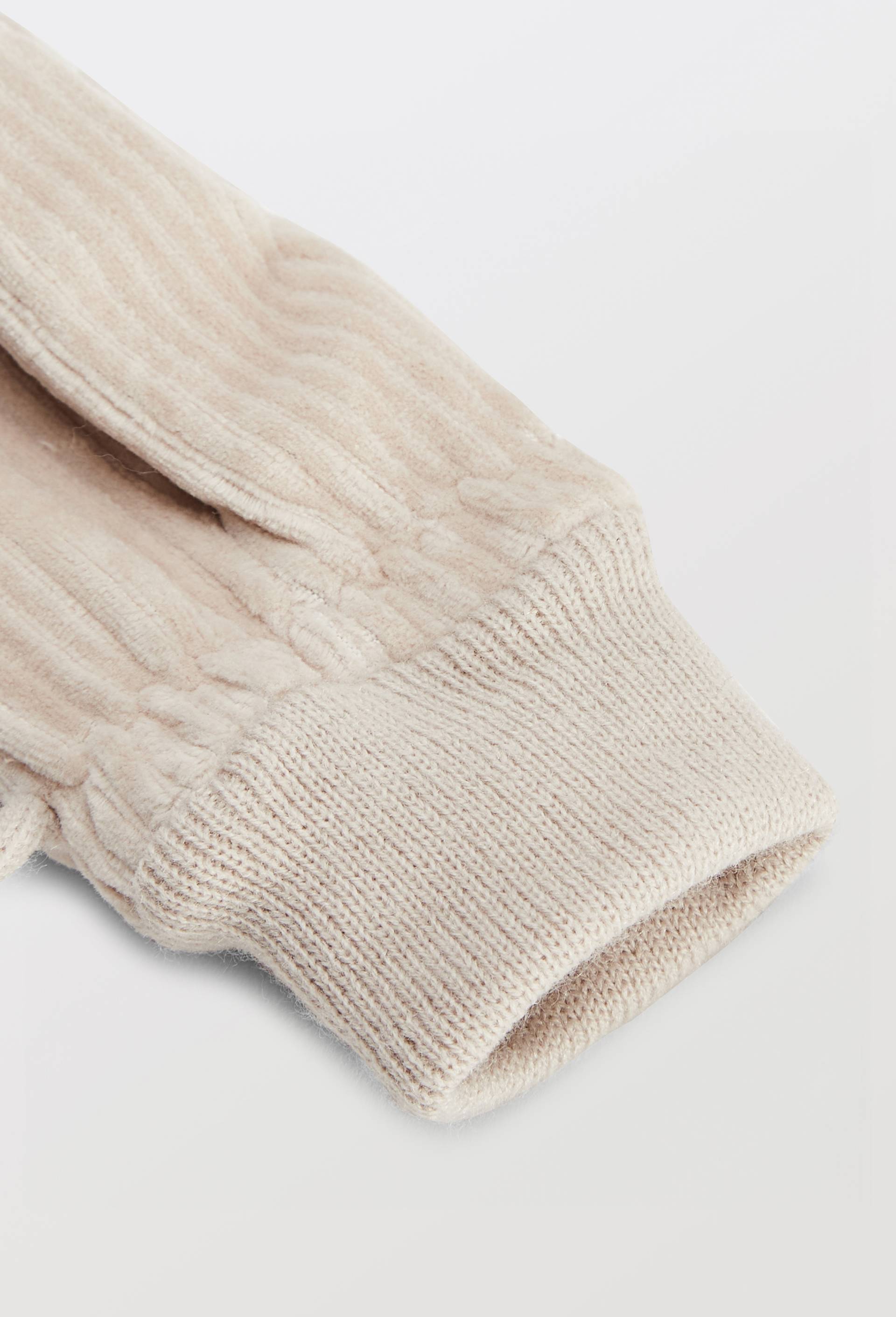 Moufle corduroy avec lien, Beige clair, large image number 1