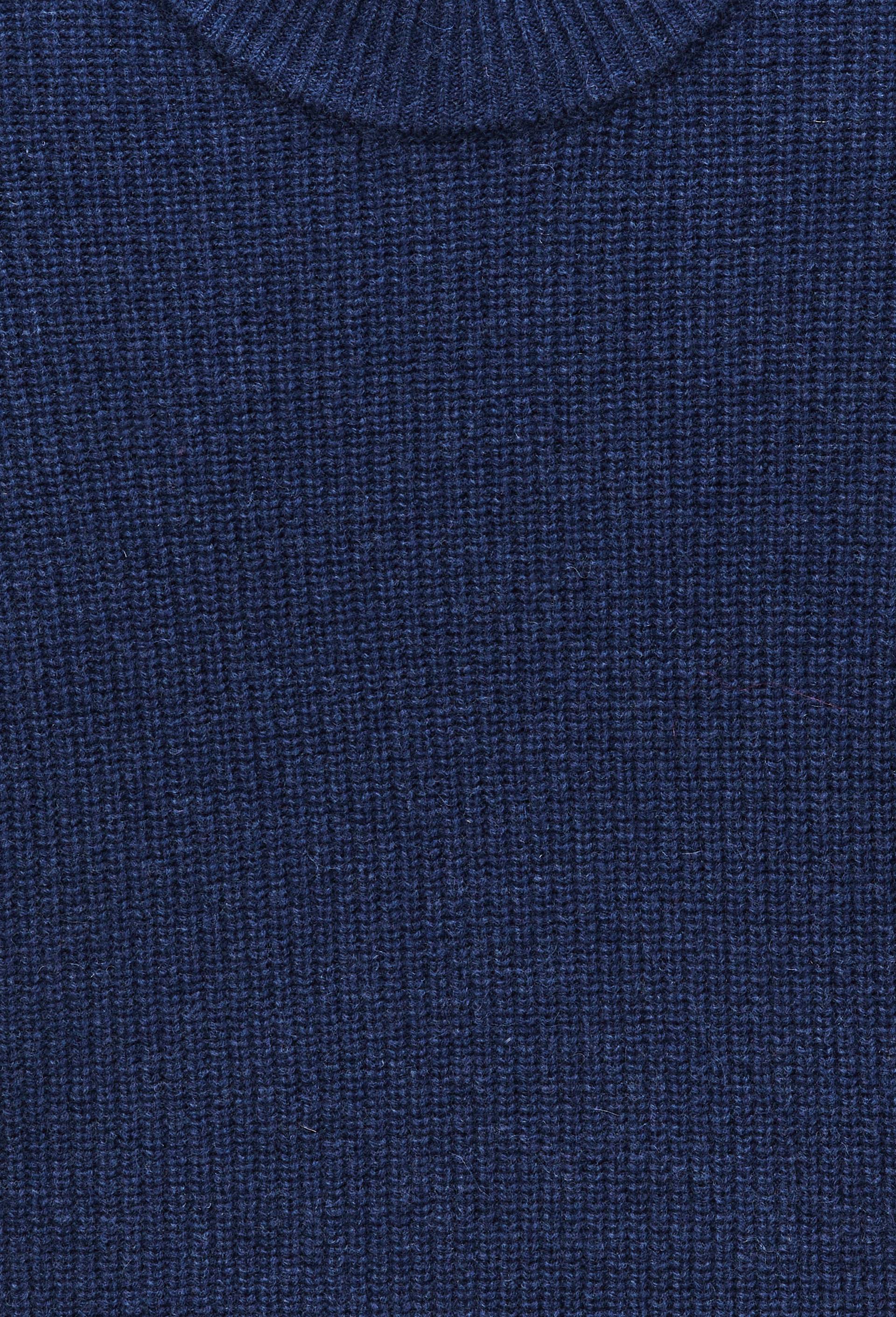 Pull manches coudes en laine avec &eacute;paulettes, Bleu, large image number 5