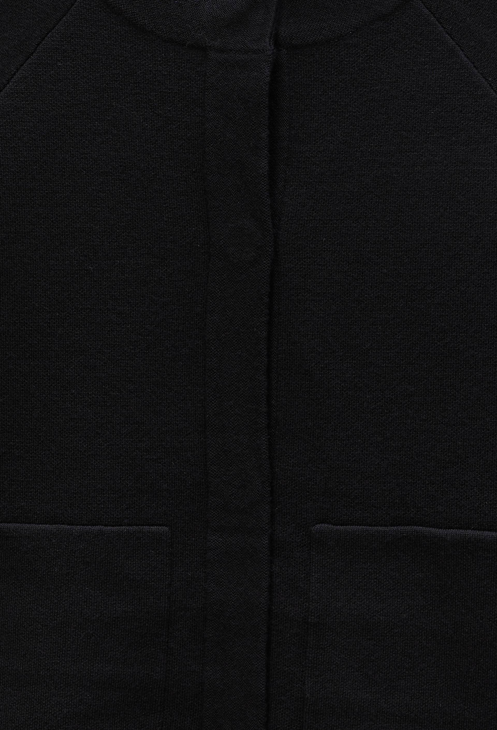 Cardigan &agrave; pressions en coton laine, Noir, large image number 4
