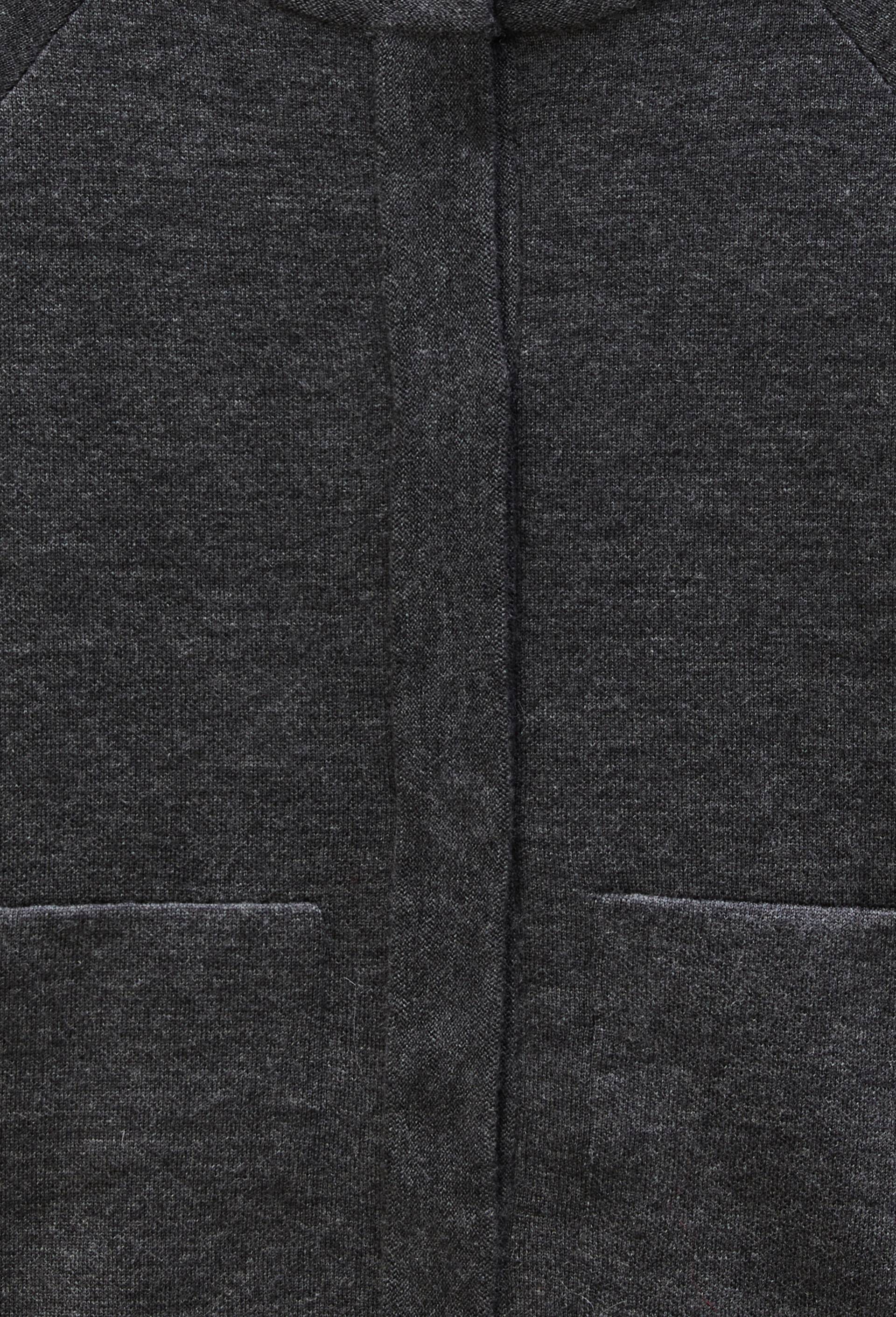 Cardigan &agrave; pressions en coton laine, Gris fonc&eacute;, large image number 4.0