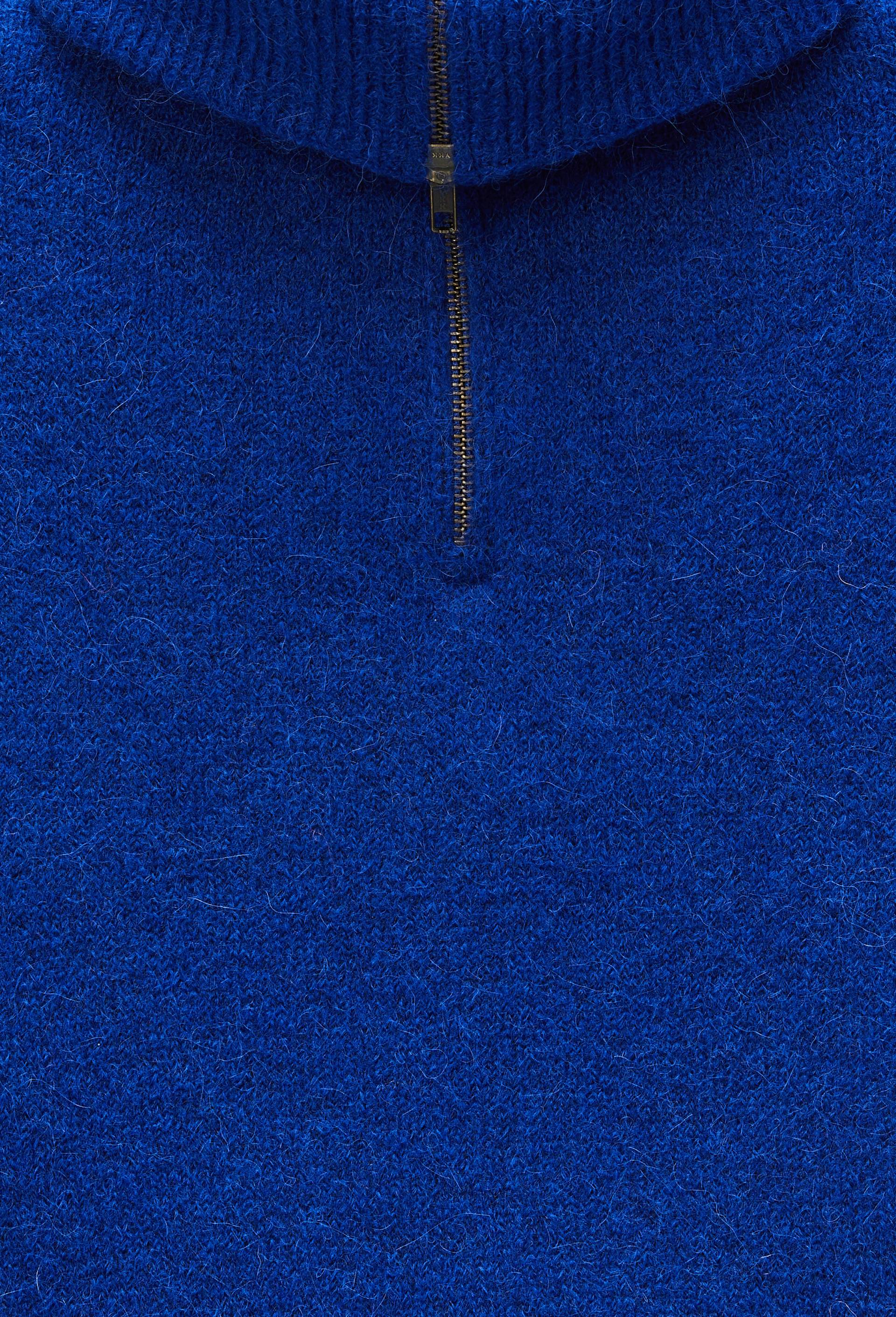 Pull col camionneur uni contenant de l'Alpaga, Bleu, large image number 6.0