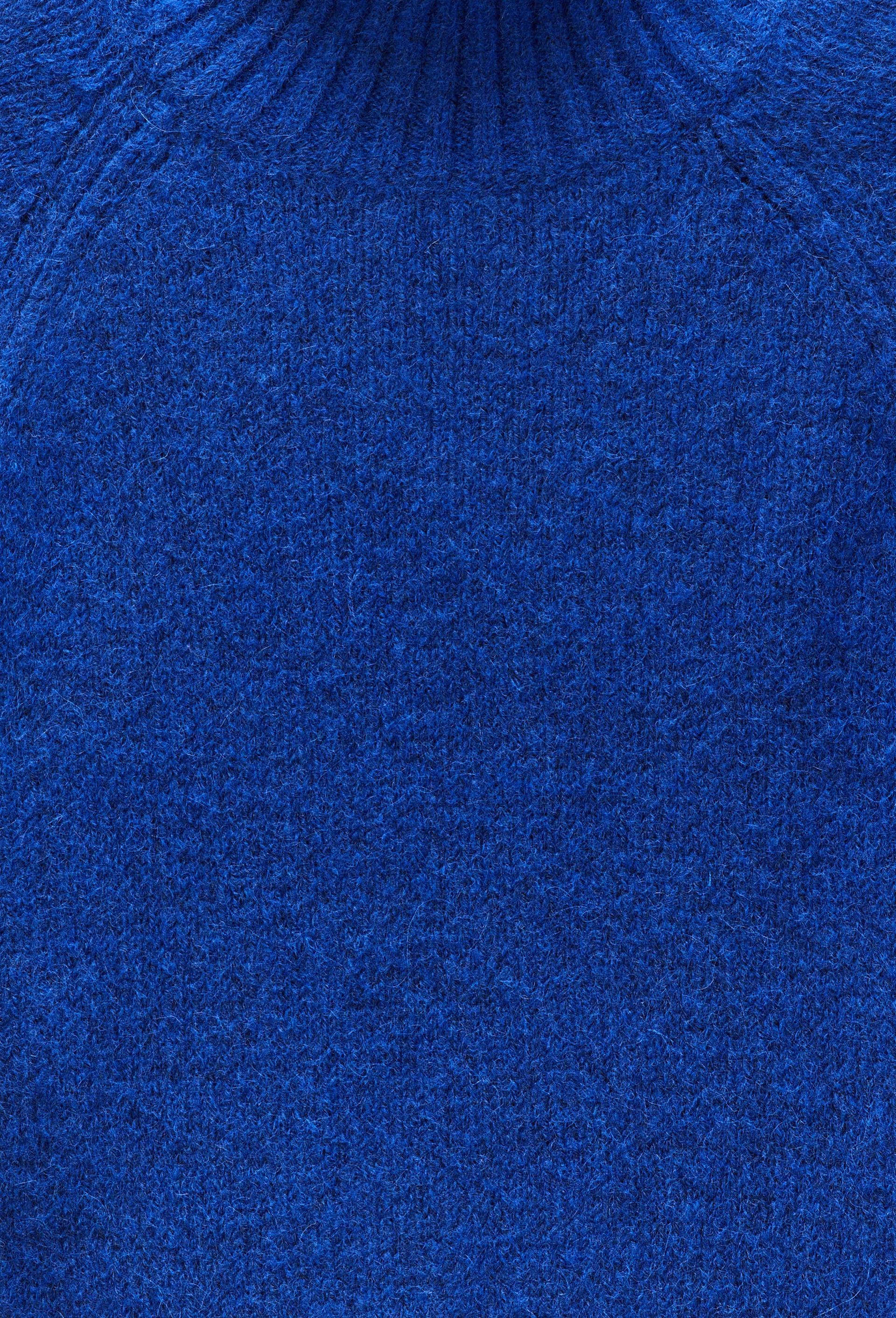 Pull manches longues &agrave; col montant contenant de l'alpaga, Bleu, large image number 4.0