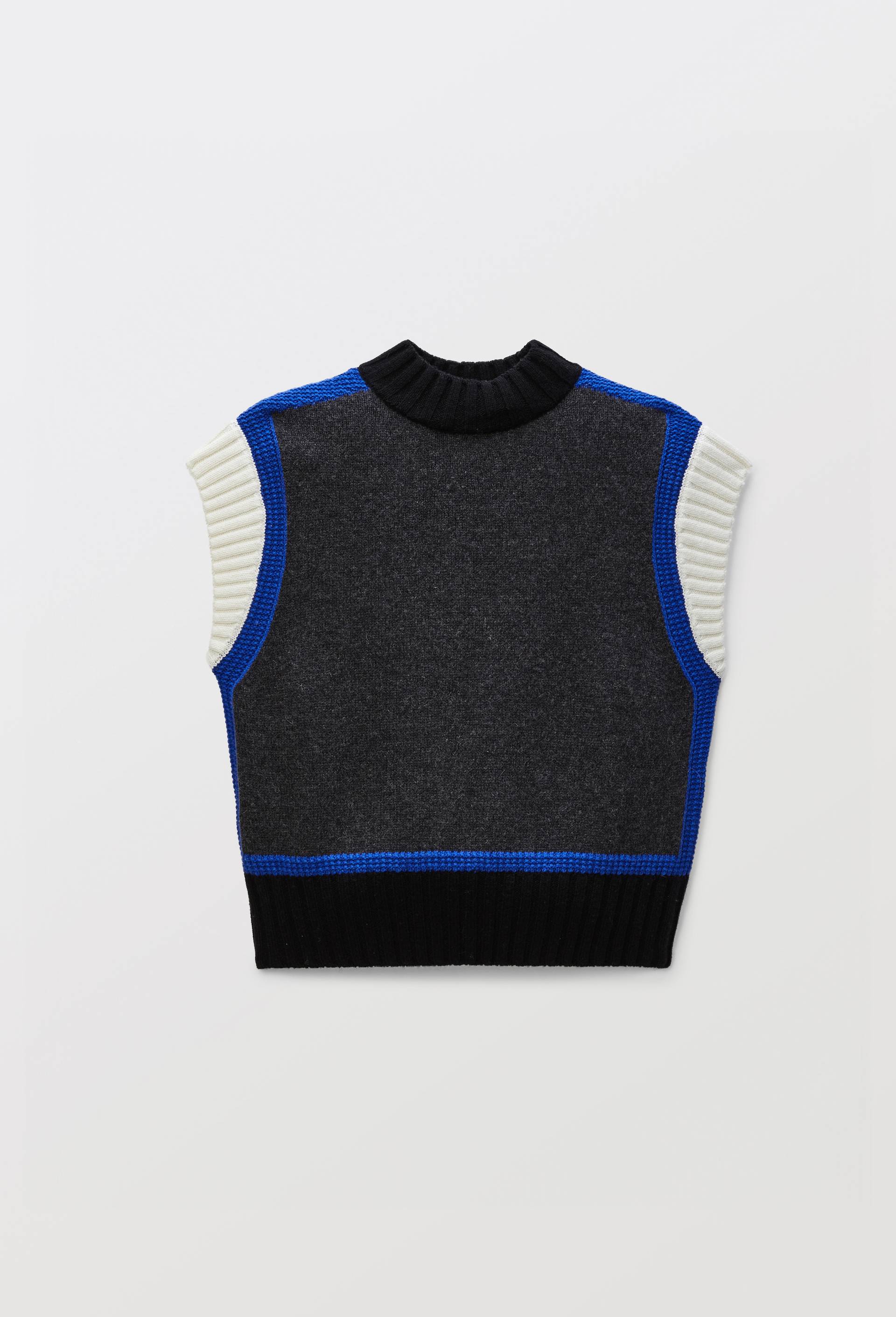 Pull sans manche contenant de la Laine, Gris fonc&eacute;, large image number 3.0