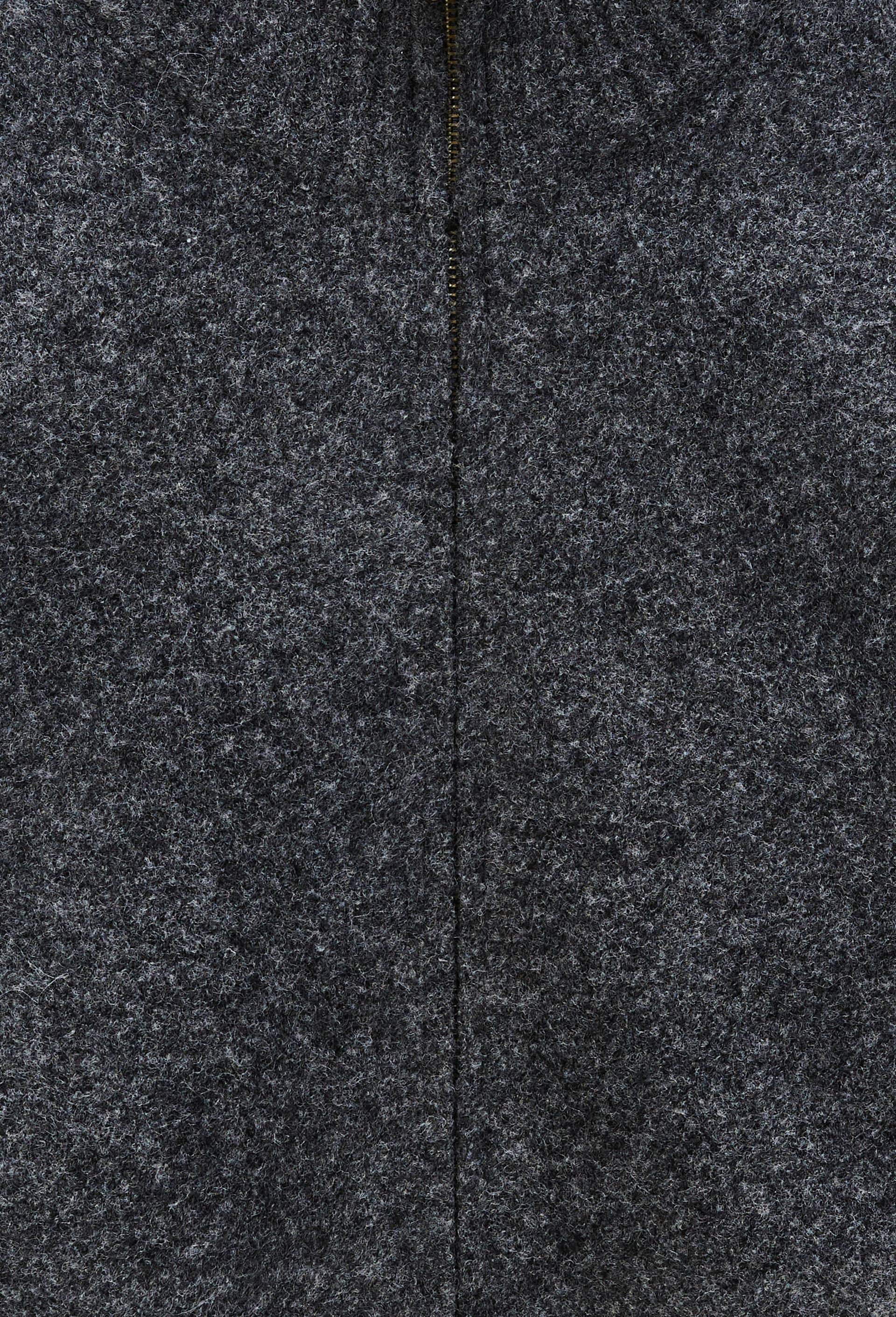 Veste zipp&eacute;e unie contenant de la laine, Gris fonc&eacute;, large image number 5.0