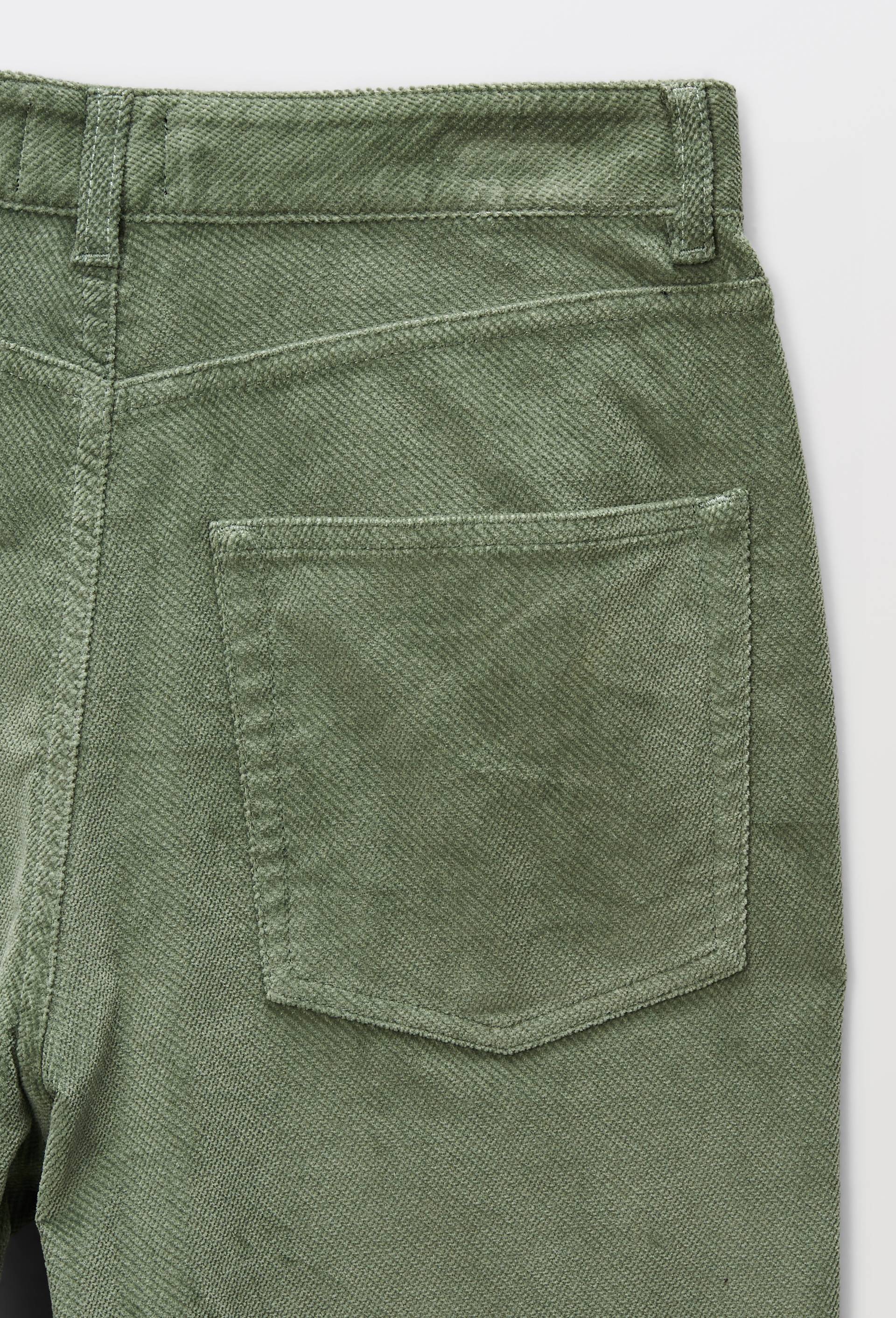 Pantalon large en velours, Vert, large image number 4.0