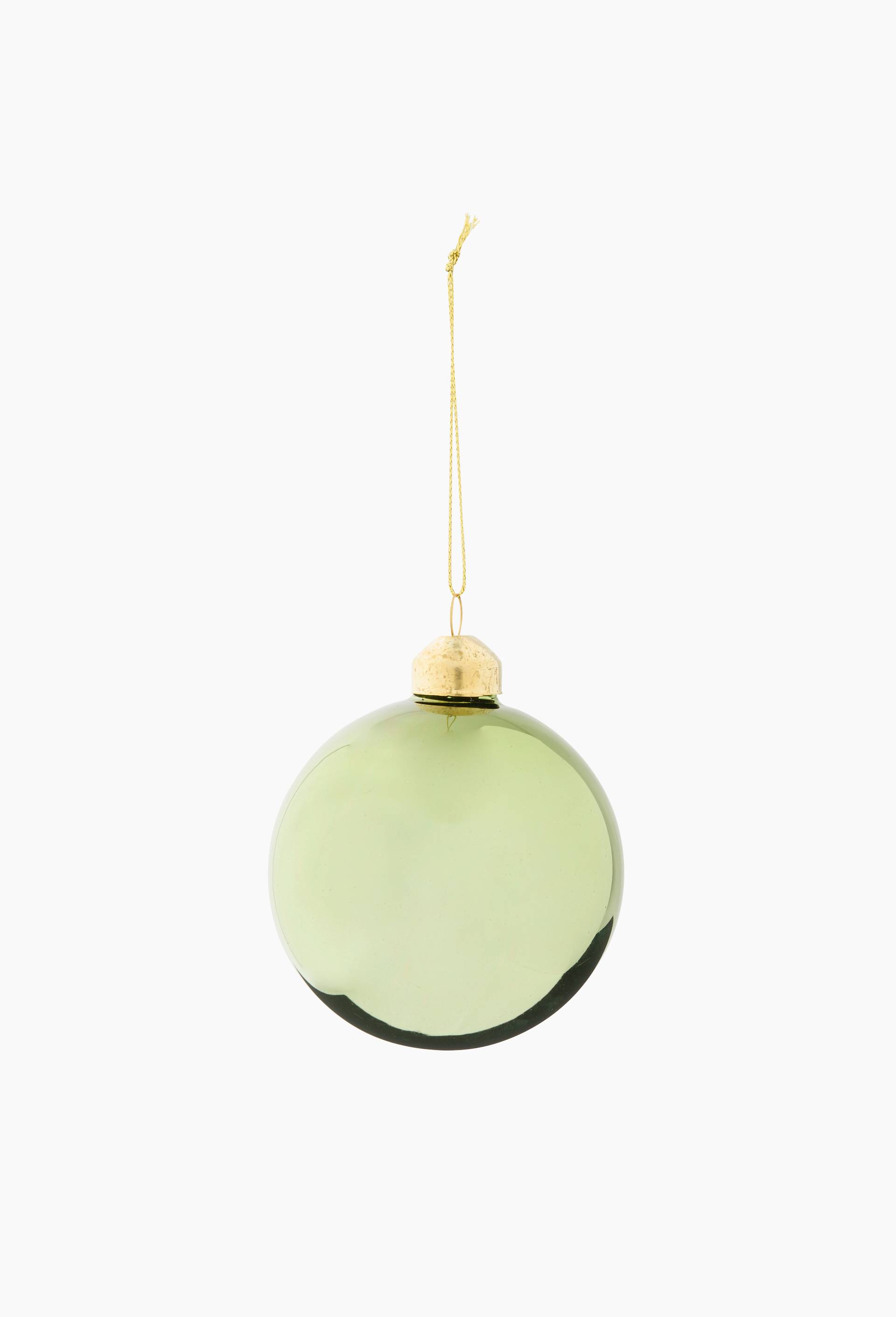 Boule en verre verte shinny, 8CM, Vert clair, large image number 1
