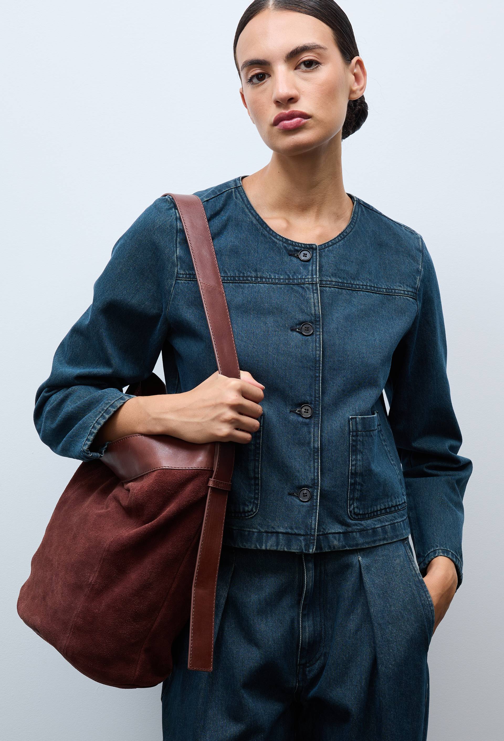 Veste courte en jean, Bleu fonc&eacute;, large image number 0.0