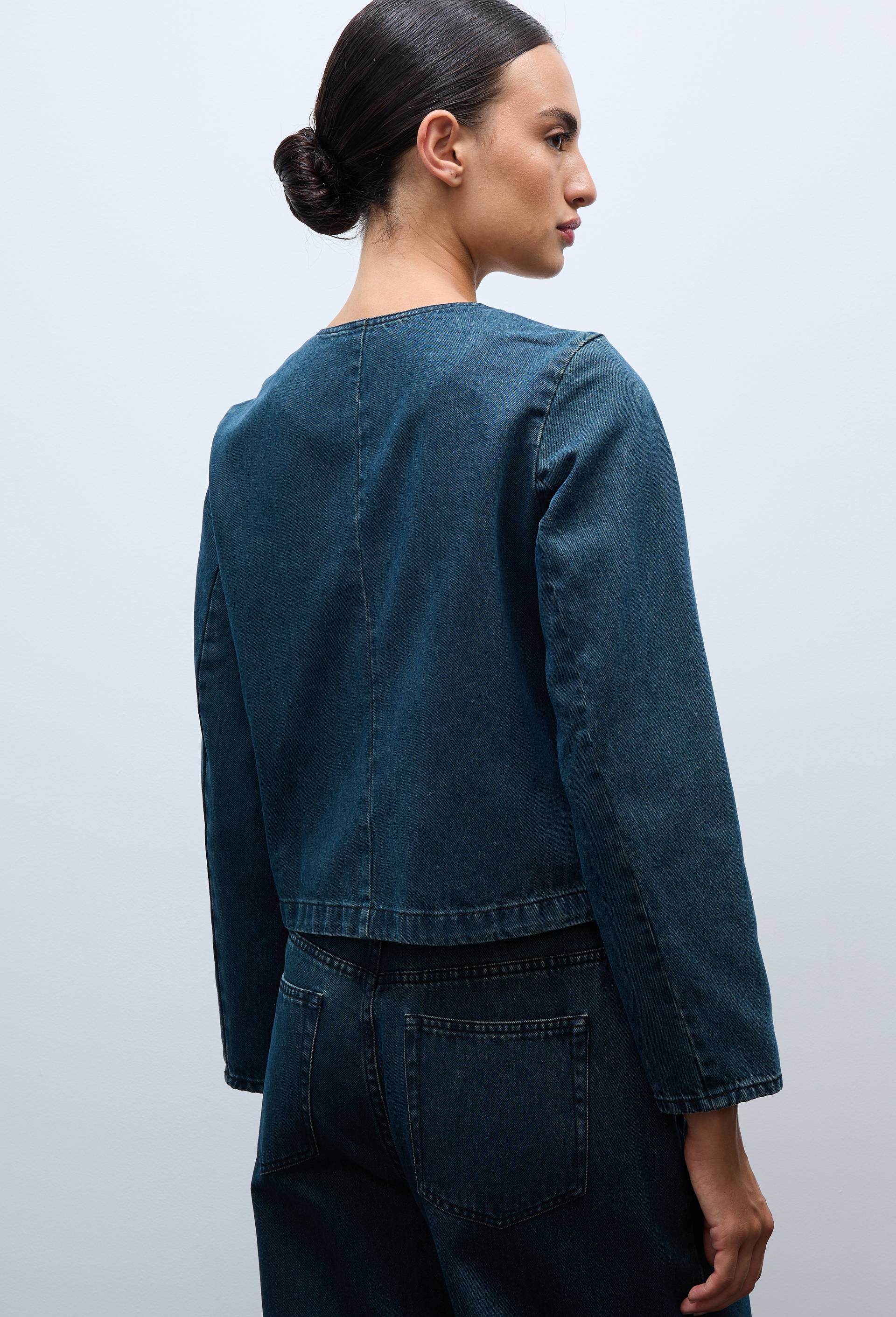 Veste courte en jean, Bleu fonc&eacute;, large image number 2.0