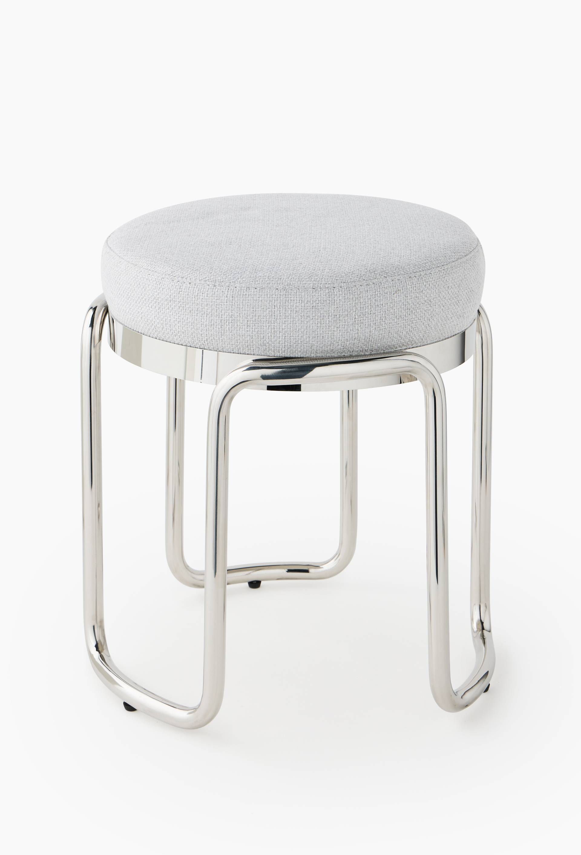 EXCLU WEB -Tabouret, 38,6xH40 cm - HALL HAUS x MONOPRIX, Ecru, large image number 0