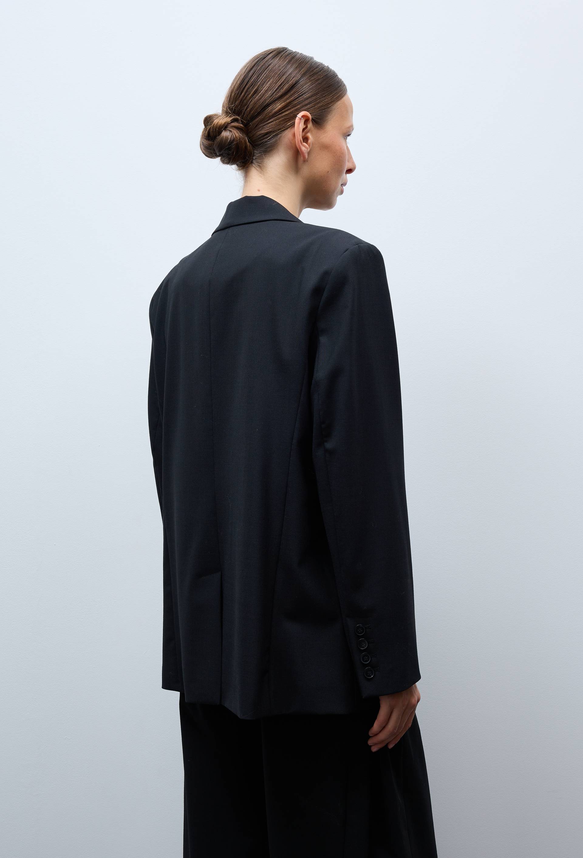 Veste de costume contenant de la laine - MUS&Eacute;E D'ORSAY x MONOPRIX, Noir, large image number 4