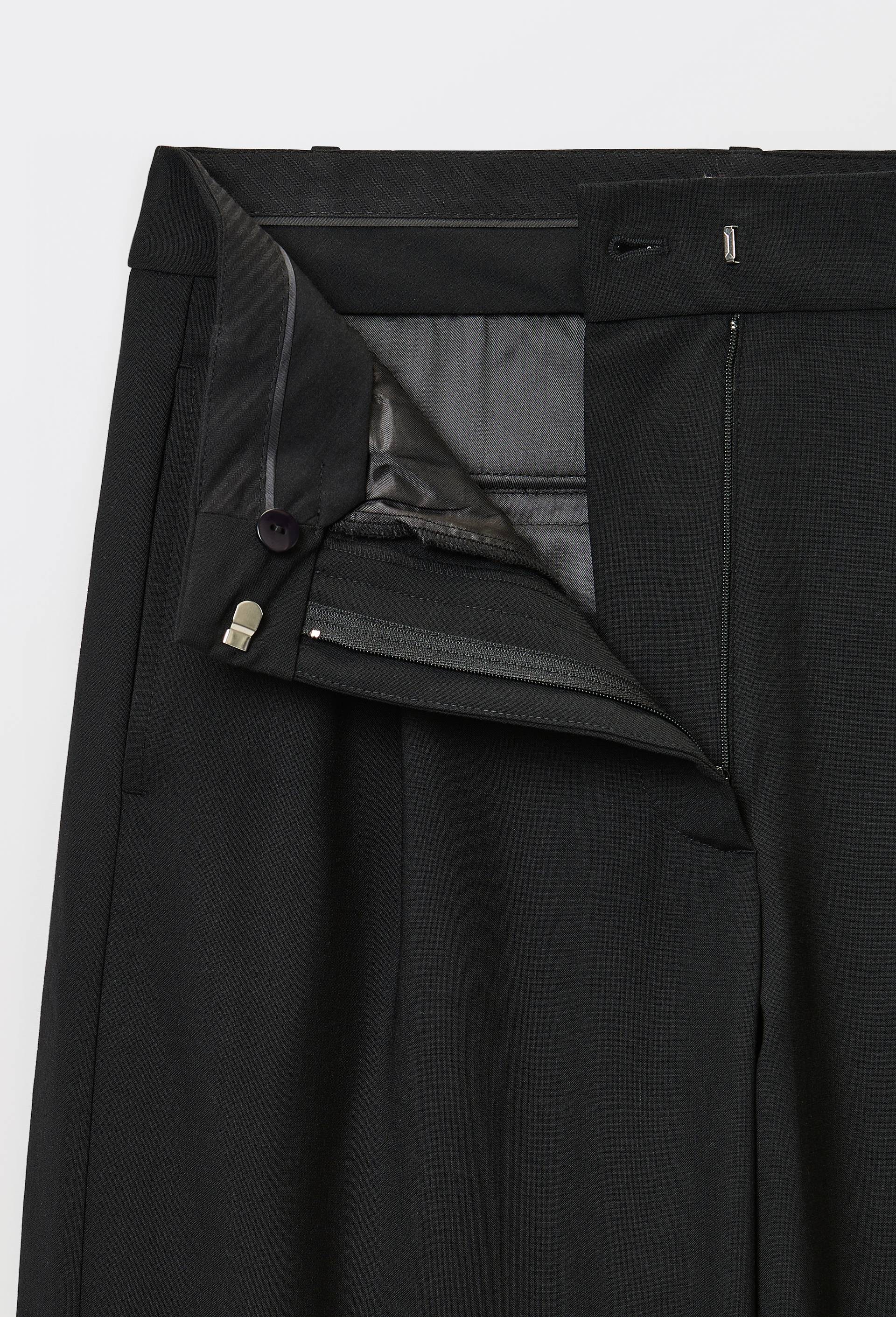 Pantalon de costume contenant de la laine - MUS&Eacute;E D'ORSAY x MONOPRIX, Noir, large image number 4.0