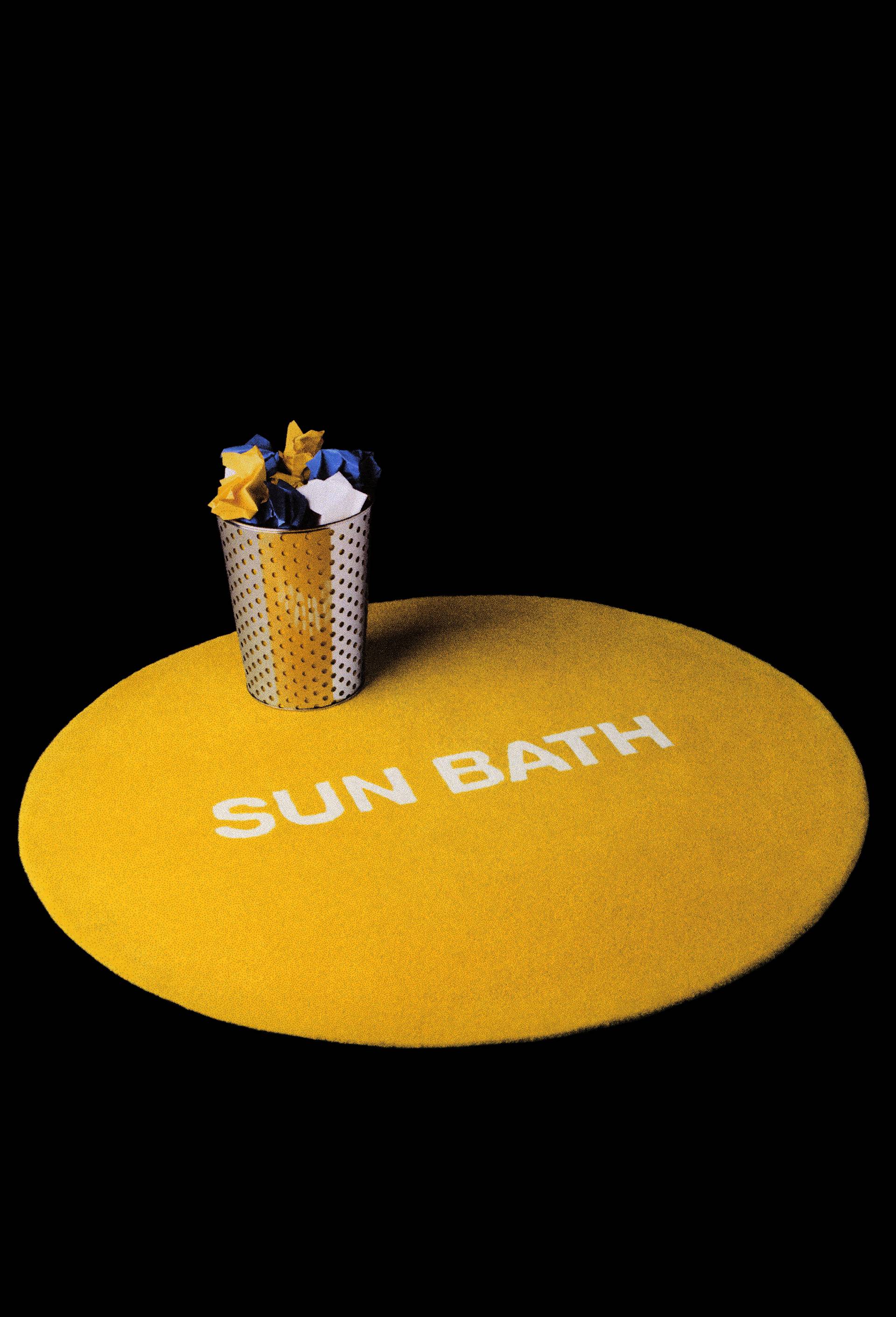 Tapis rond, D130 cm, en laine - HALL HAUS x MONOPRIX, Jaune, large image number 0.0