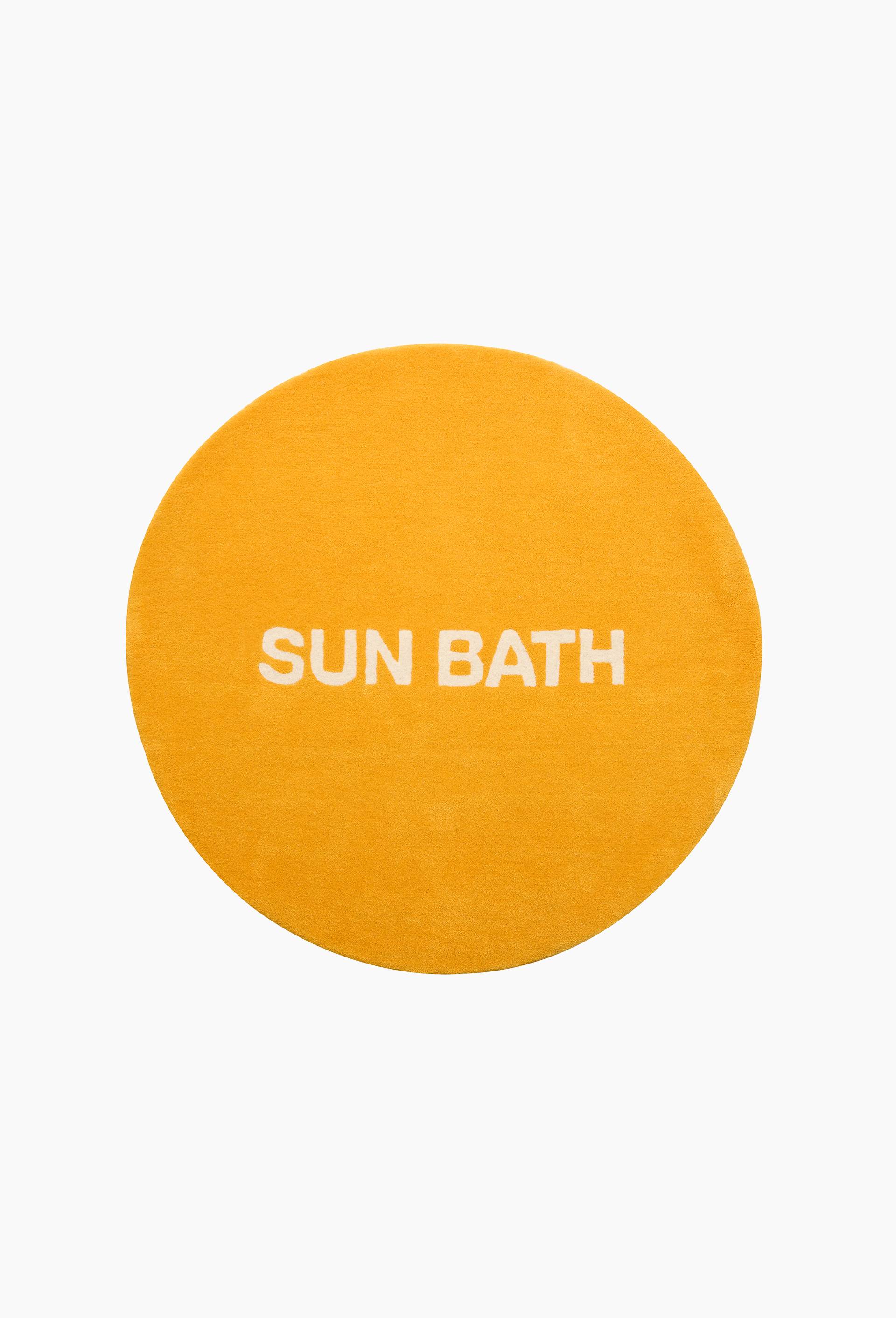Tapis rond, D130 cm, en laine - HALL HAUS x MONOPRIX, Jaune, large image number 1