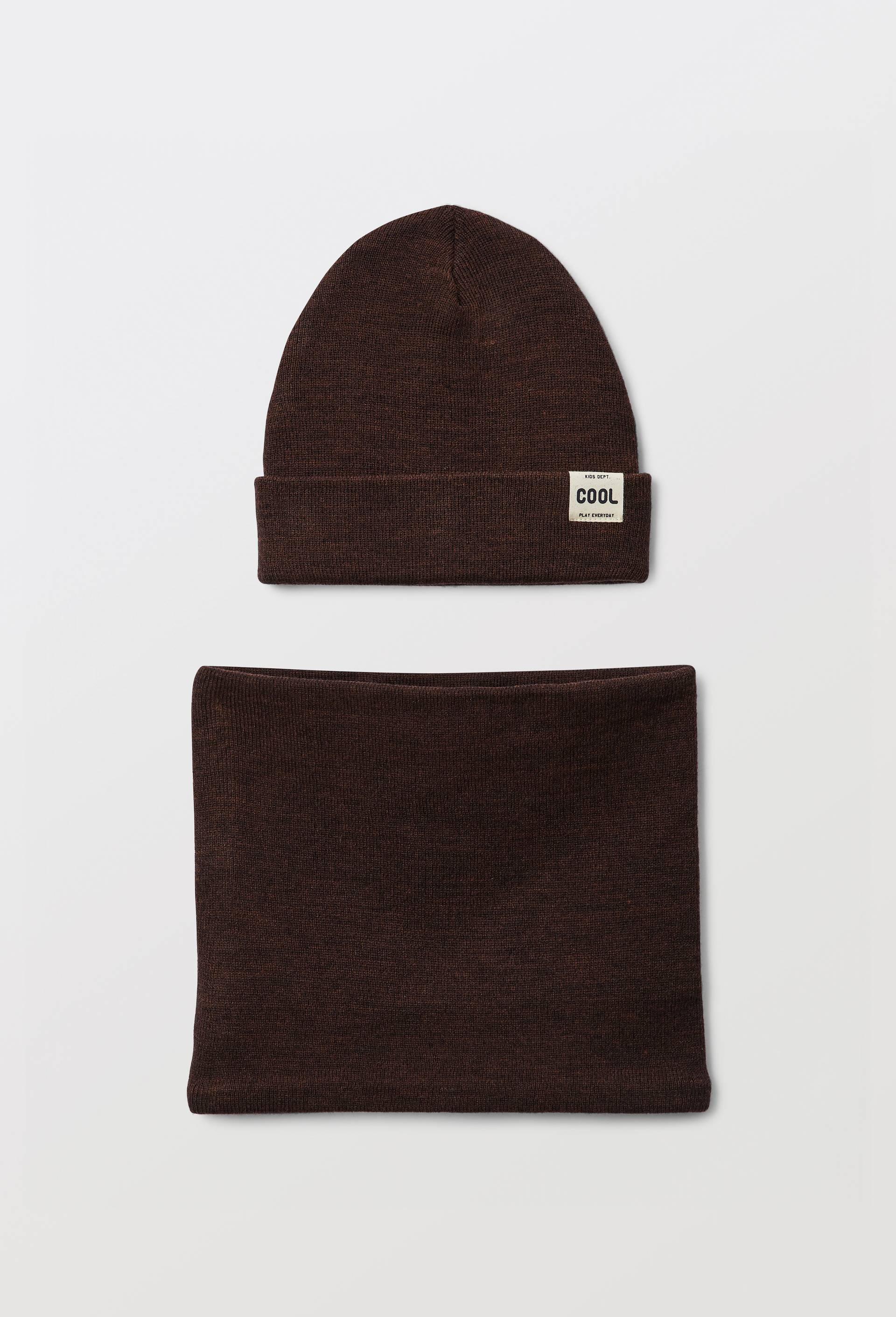 Set en fibres recycl&eacute;es, Brun fonc&eacute;, swatch image