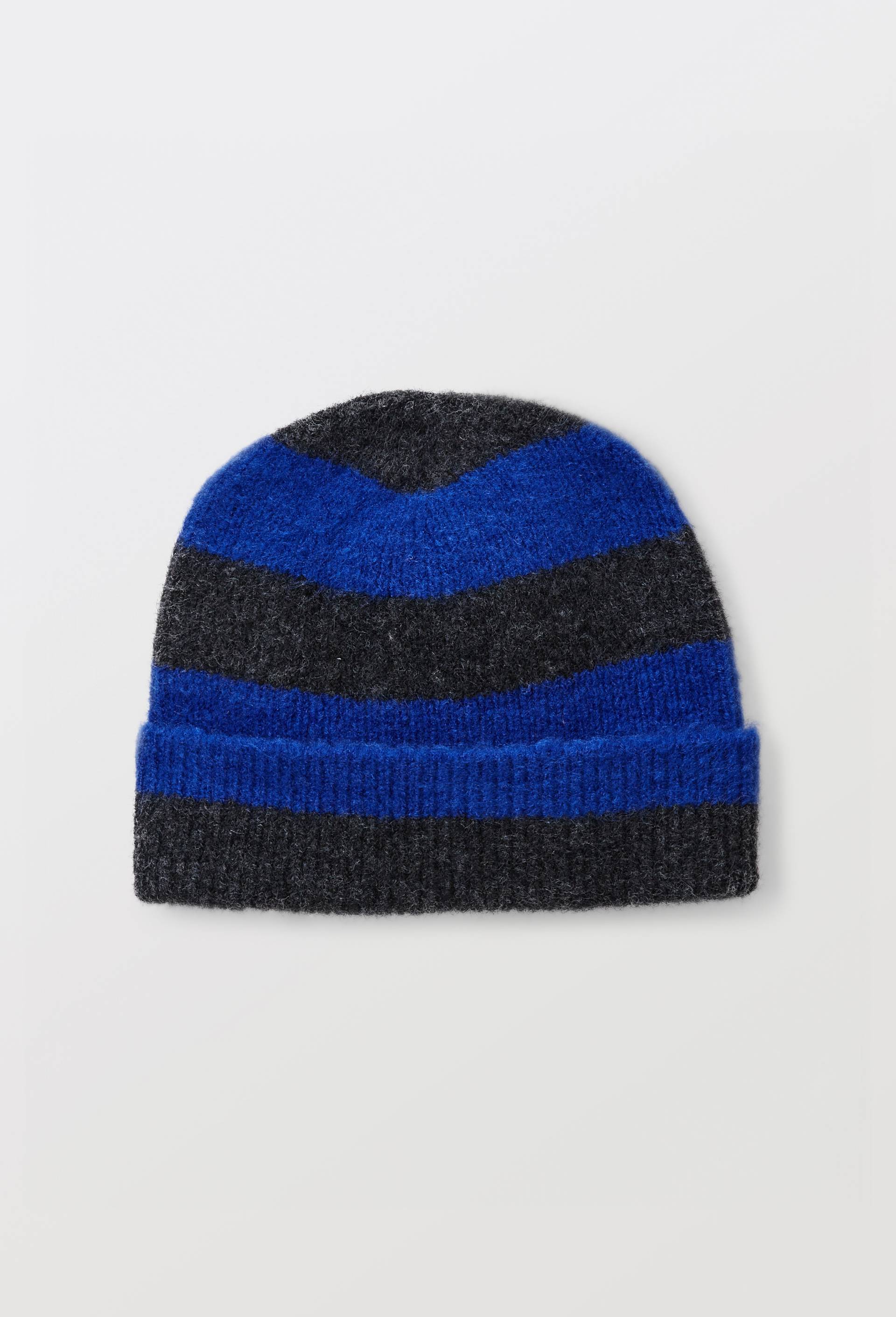 Bonnet en maille contenant de la laine, Bleu, large image number 0