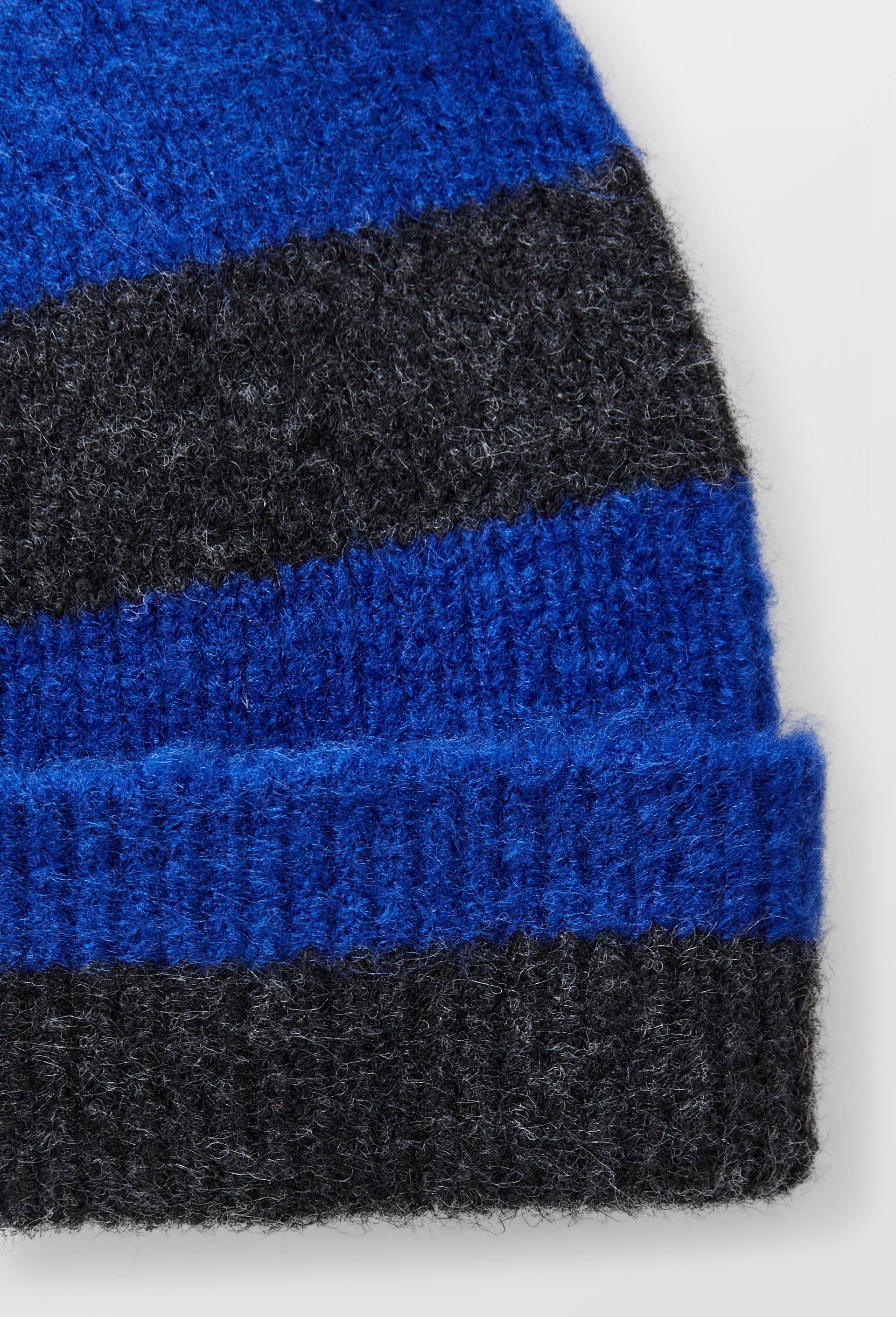 Bonnet en maille contenant de la laine, Bleu, large image number 1.0