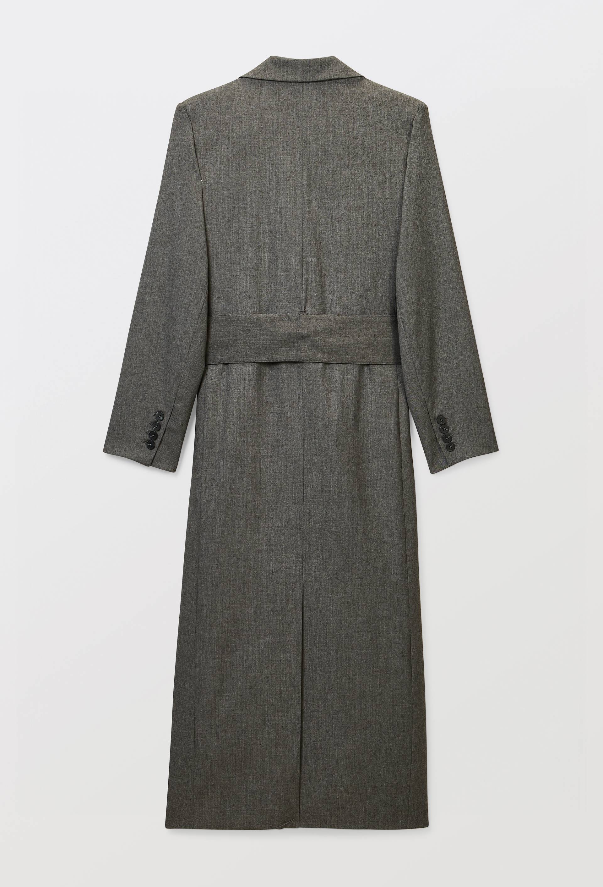 Robe tailleur cintr&eacute;e unie, Gris fonc&eacute;, large image number 5