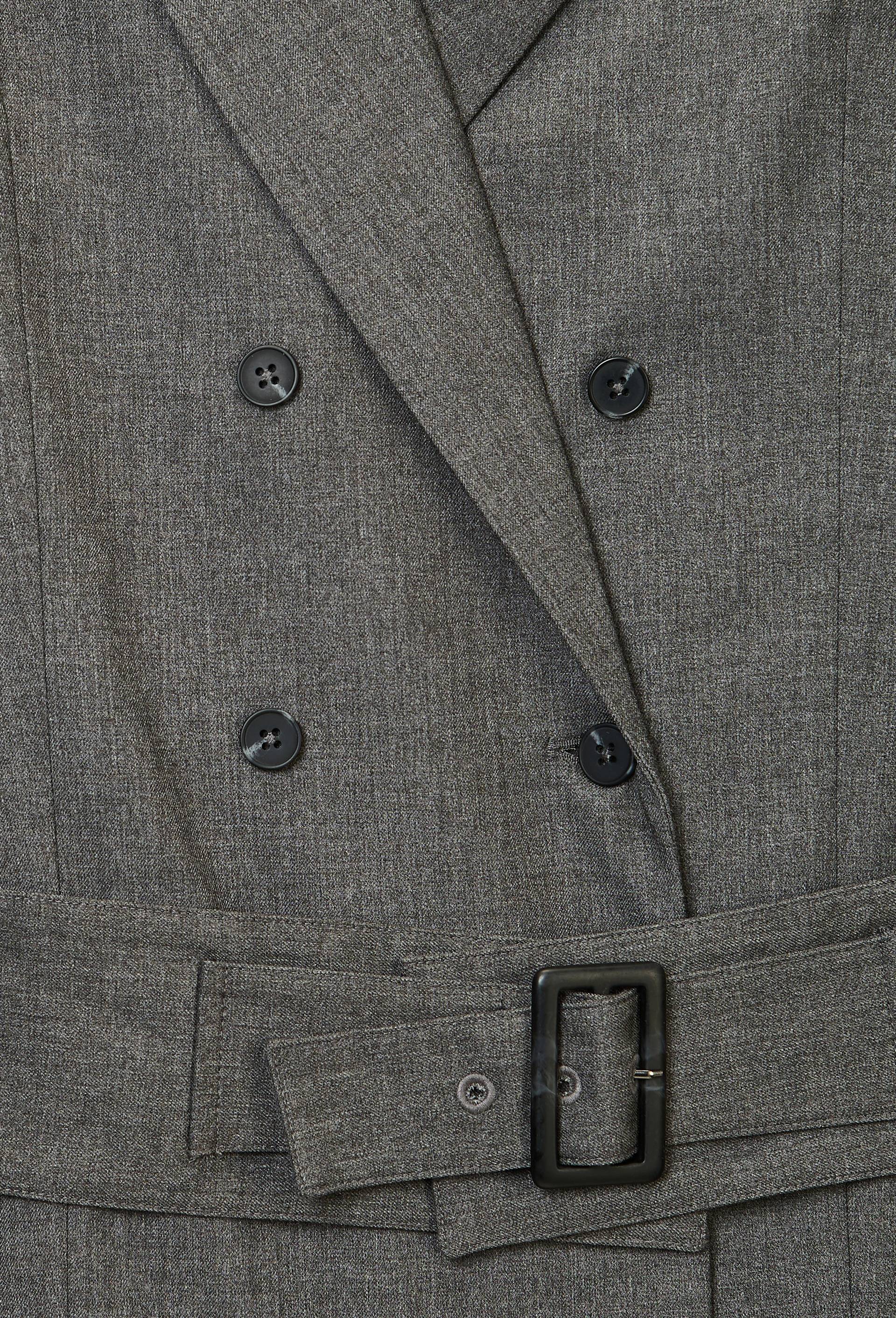 Robe tailleur cintr&eacute;e unie, Gris fonc&eacute;, large image number 6